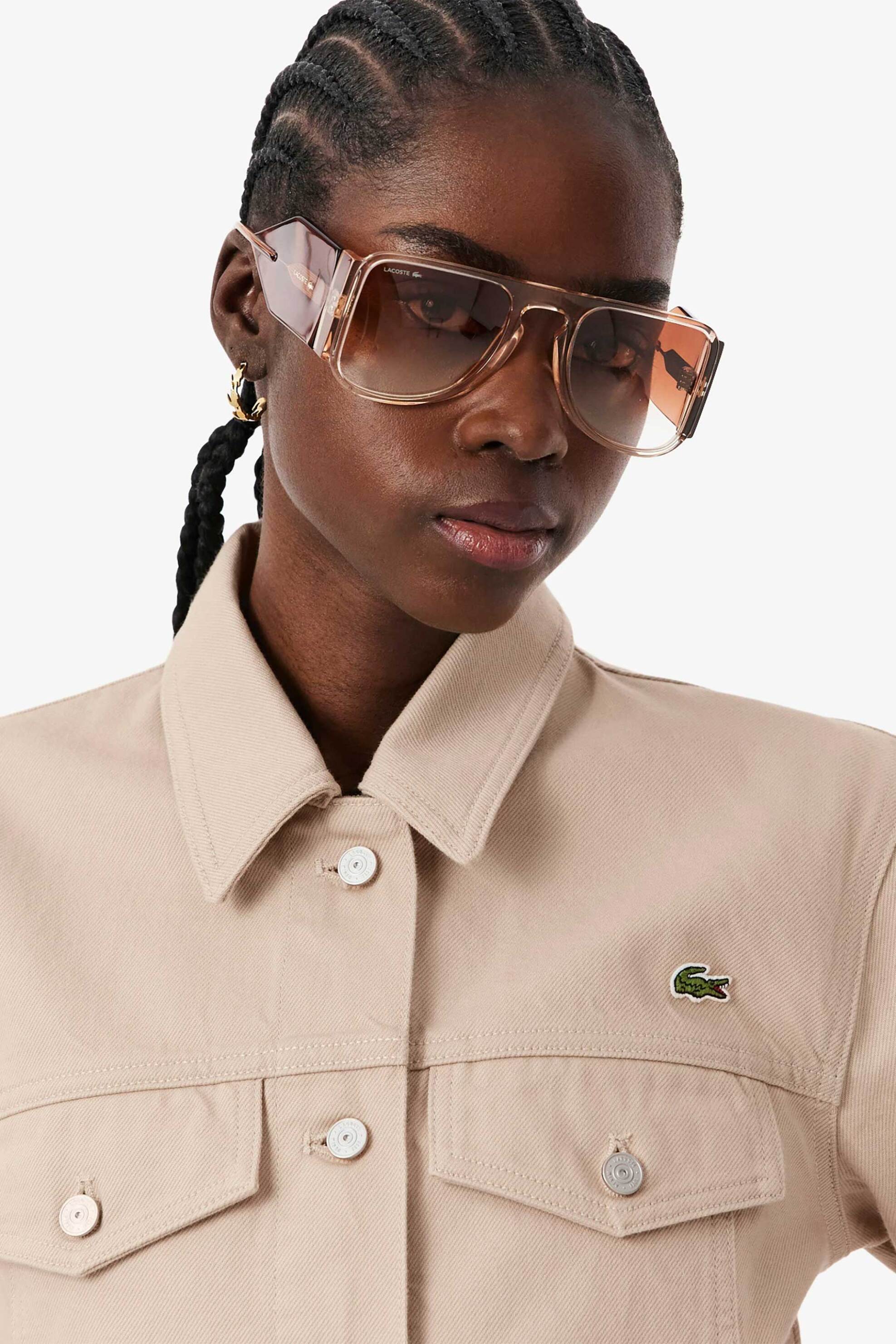 LACOSTE Lacoste γυναικείο denim jacket με λογότυπο Slim Fit - BF0244 Μπεζ - 2