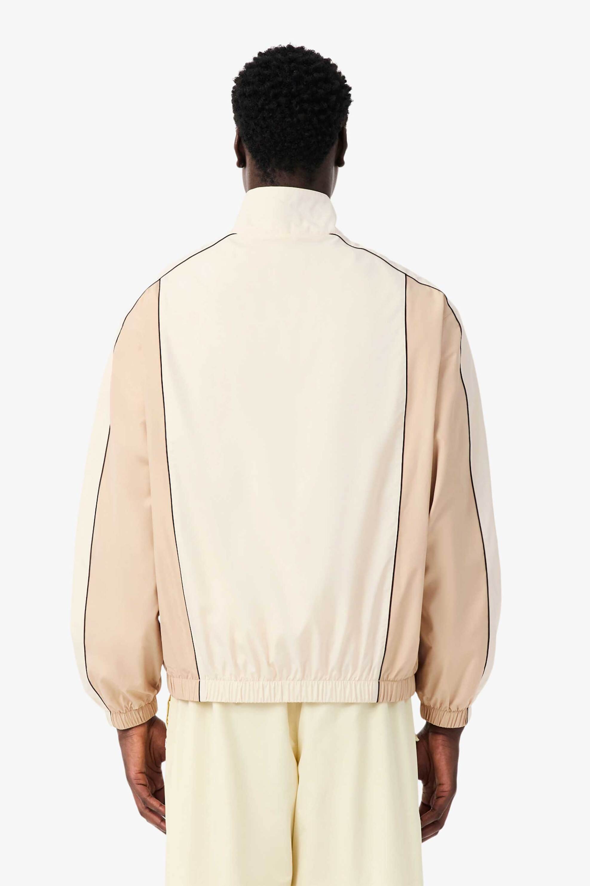 Lacoste Ανδρικό Αδιάβροχο Jacket με Διχρωμία Και Κεντημένο Λογότυπο - Bh1215 Μπεζ