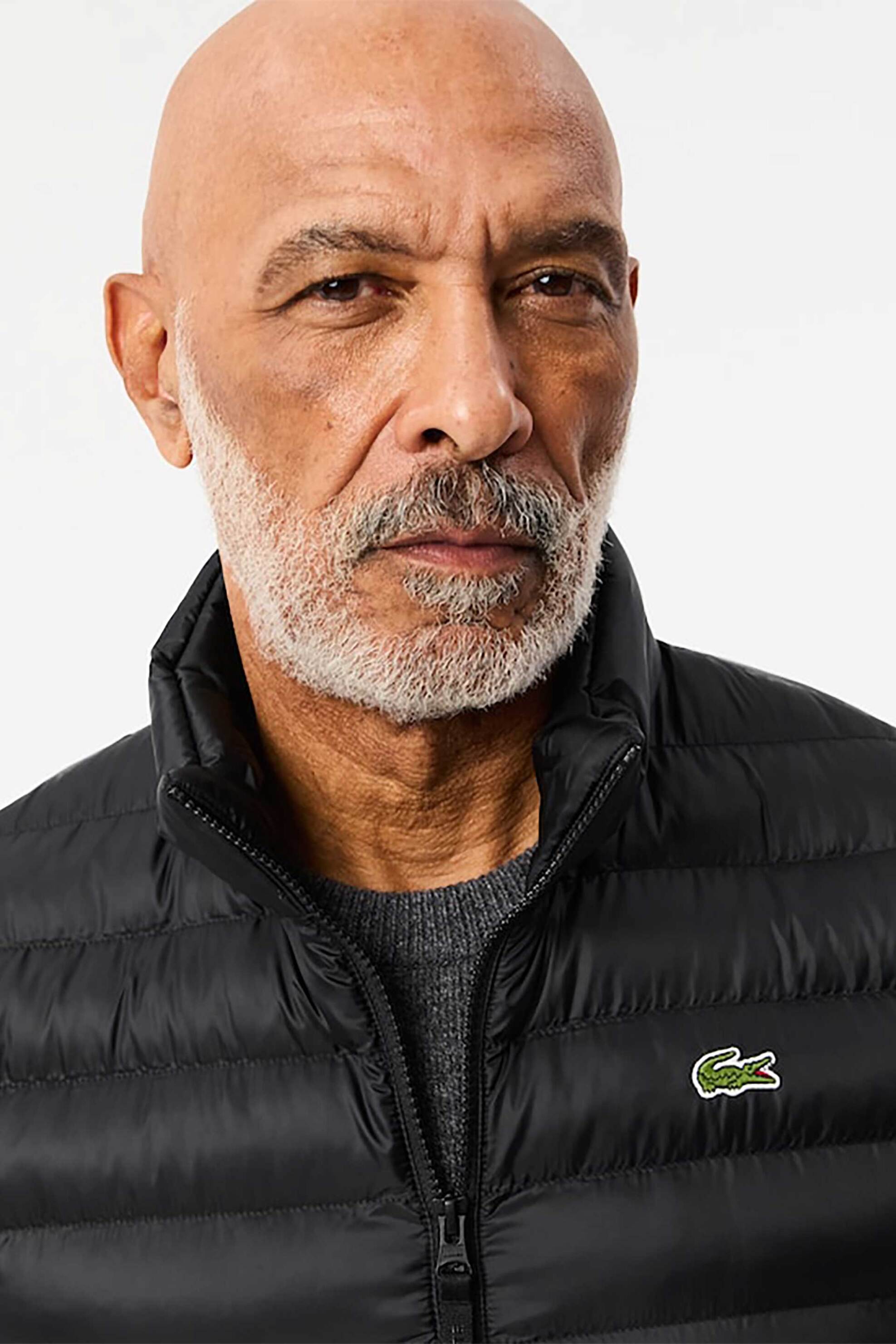 Lacoste ανδρικό αμάνικο μπουφάν αδιάβροχο με καπιτονέ σχέδιο και κεντημένο λογότυπο - BH2886-00 Μαύρο φωτογραφία