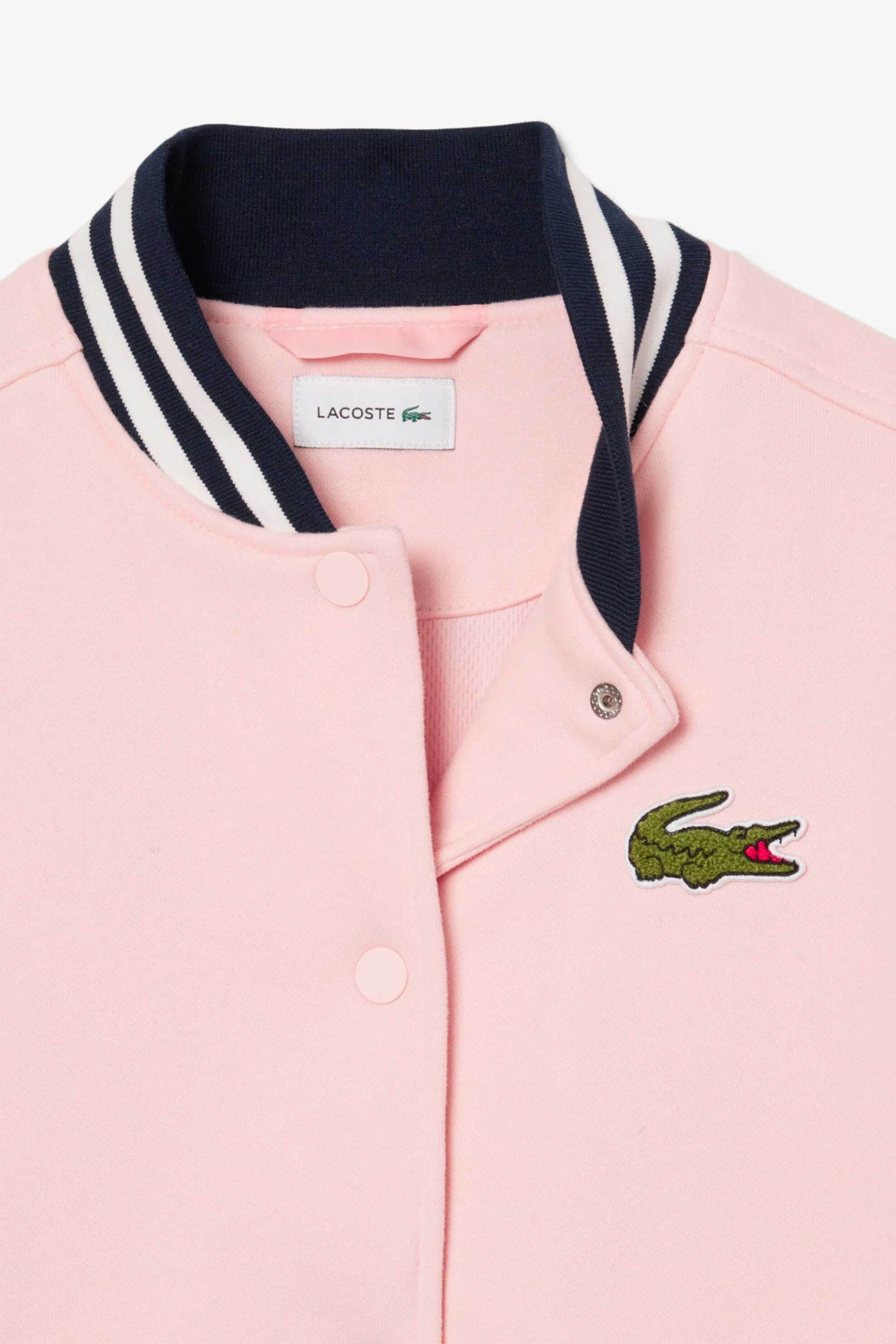 Lacoste Παιδικό Bomber Jacket με Λογότυπο - Bj5982 Ροζ Ανοιχτό