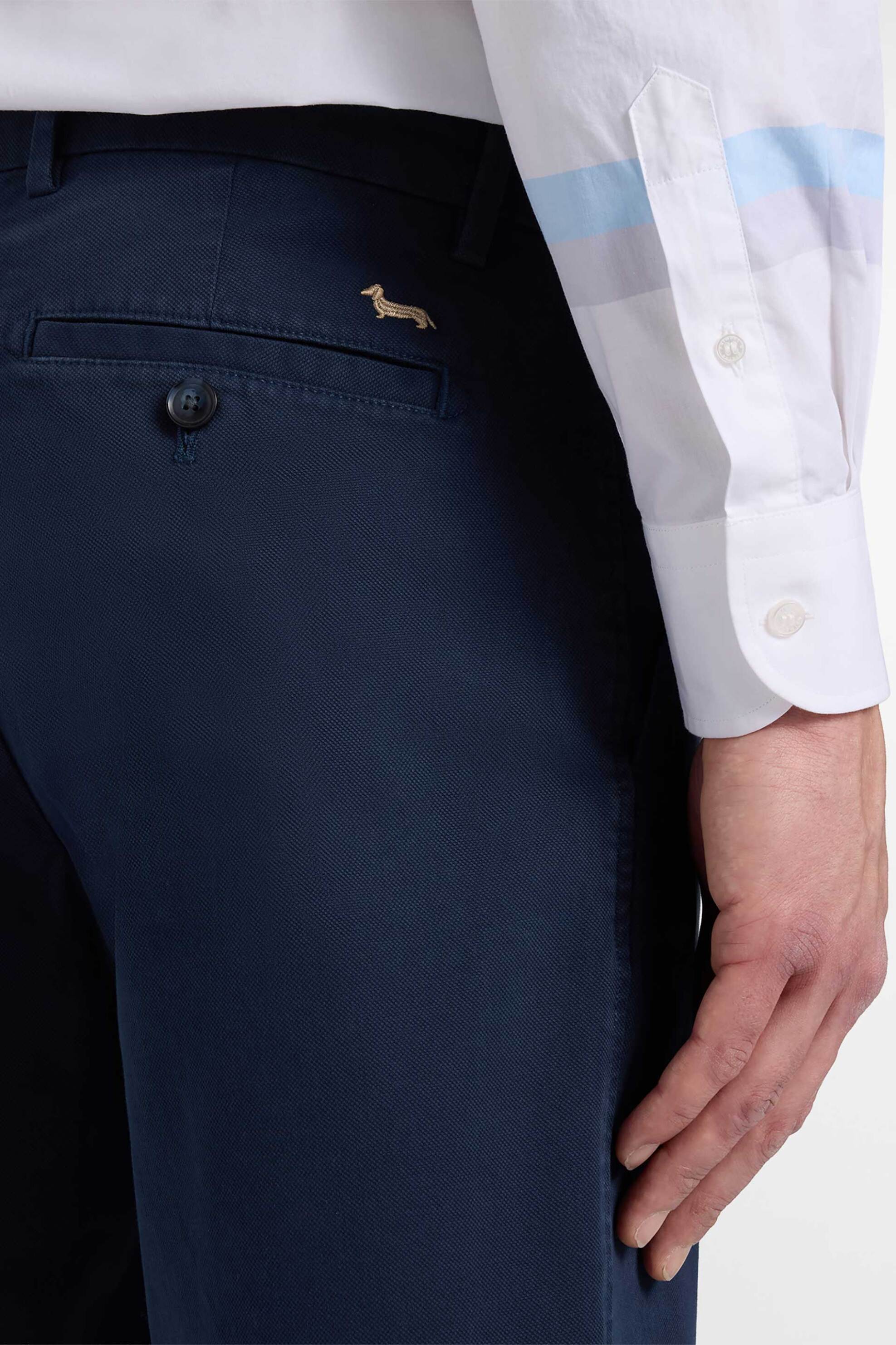 Harmont Blaine Ανδρική Βερμούδα Chino Regular Fit - Brq022053560 Μπλε Σκούρο