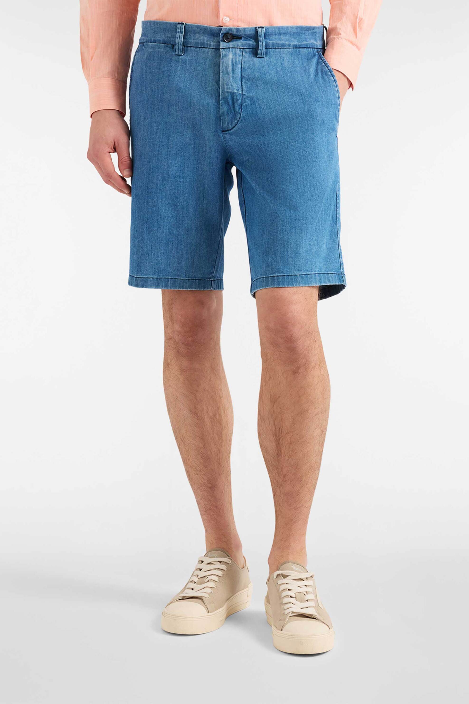 Harmont & Blaine ανδρική denim βερμούδα Regular Fit - BRQ025059465C58 Denim Blue φωτογραφία