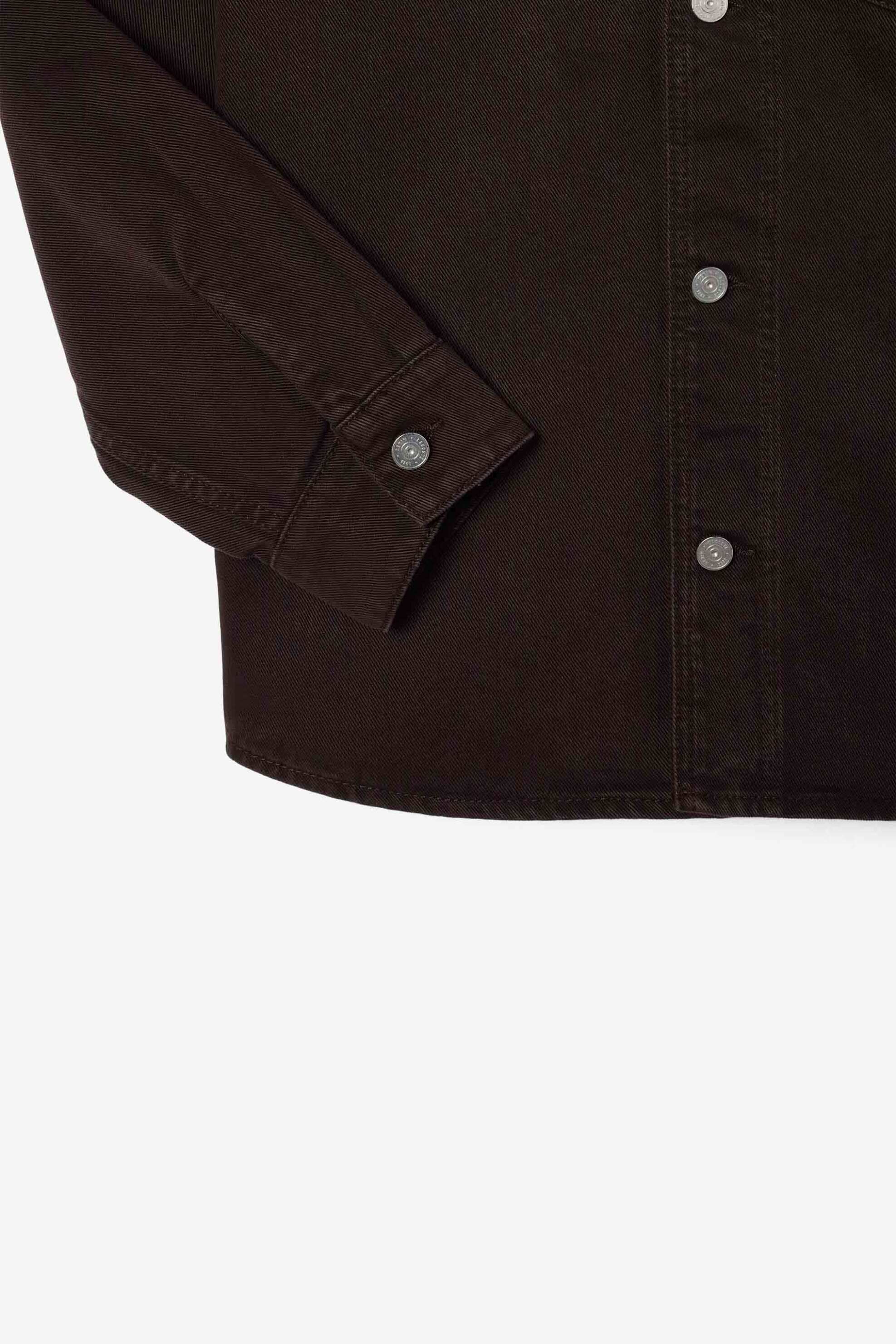 Lacoste Ανδρικό Denim Overshirt με Κεντημένο Λογότυπο Oversized Fit - Ch0715-00 Καφέ Σκούρο