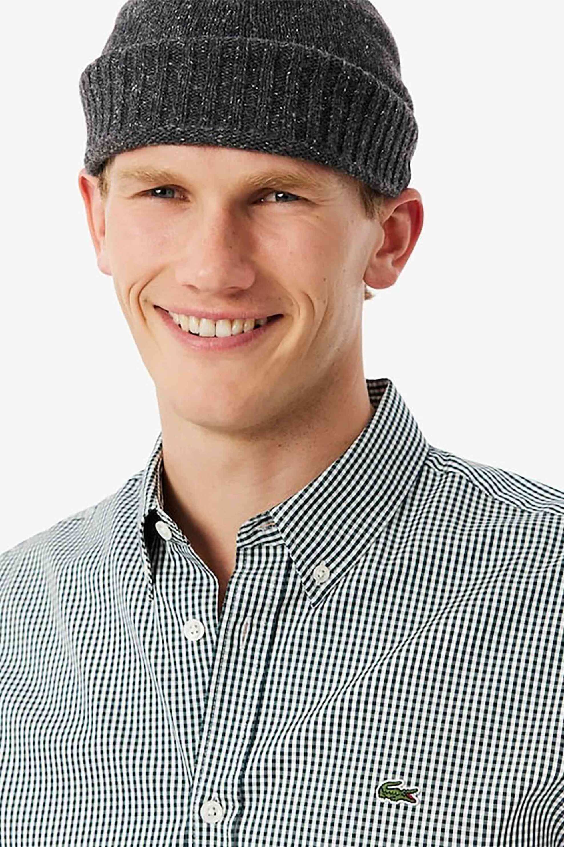 Lacoste ανδρικό πουκάμισο button down με ψιλό καρό σχέδιο και κεντημένο λογότυπο Regular Fit - CH2932 Πράσινο φωτογραφία