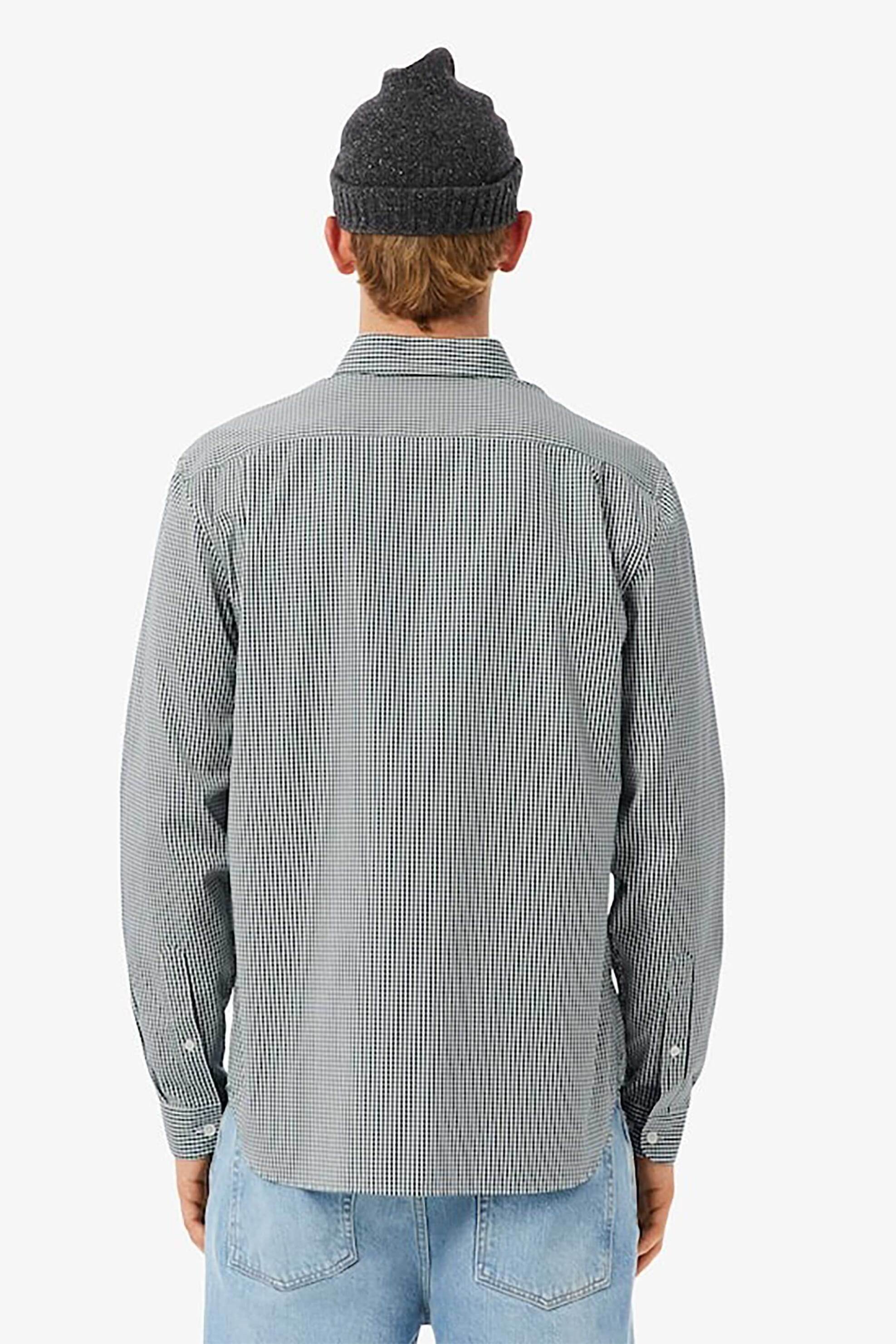 Lacoste ανδρικό πουκάμισο button down με ψιλό καρό σχέδιο και κεντημένο λογότυπο Regular Fit - CH2932 Πράσινο φωτογραφία