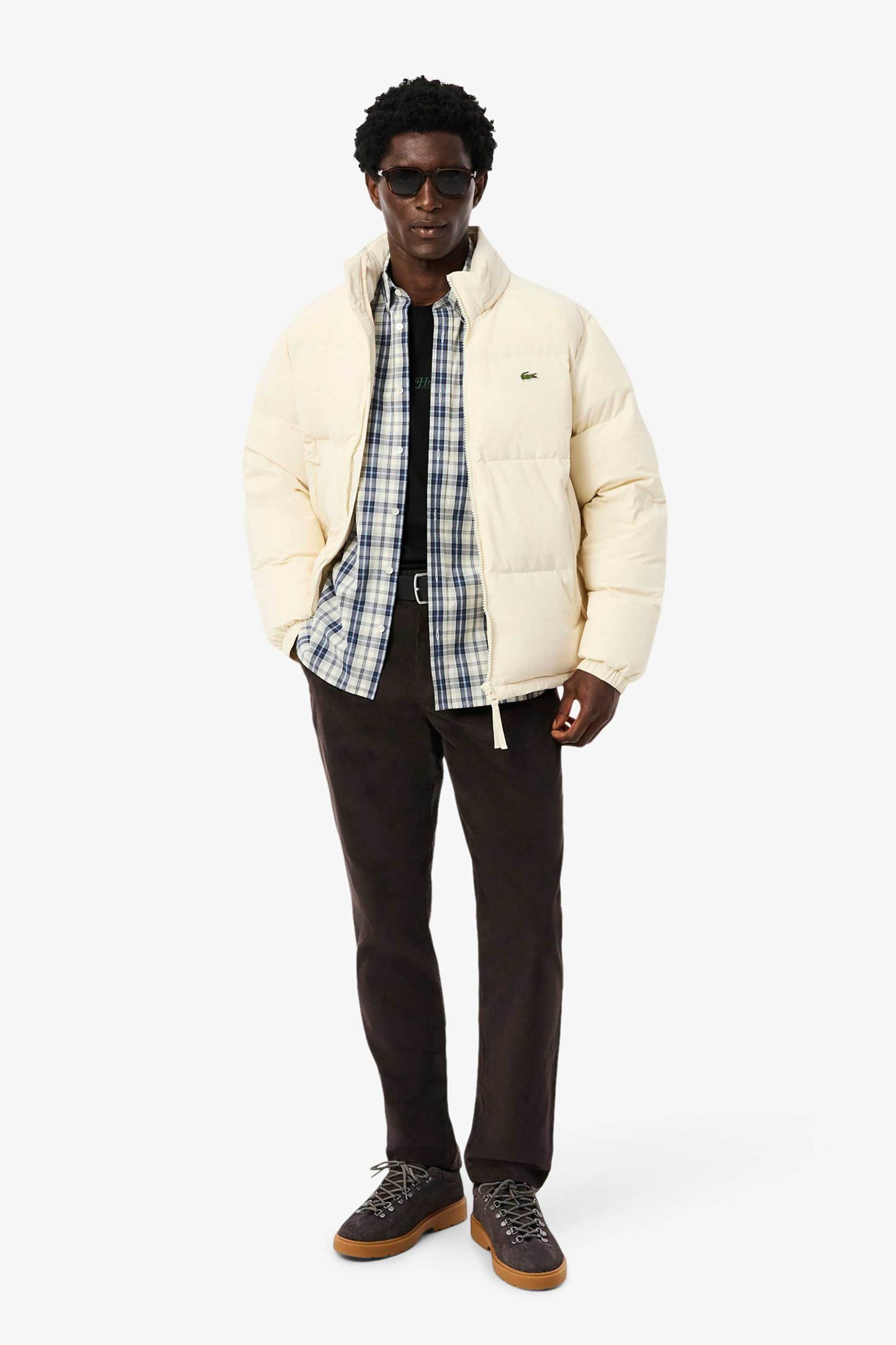 Lacoste ανδρικό πουκάμισο button down με καρό σχέδιο Regular Fit - CH5085-00 Μπλε φωτογραφία