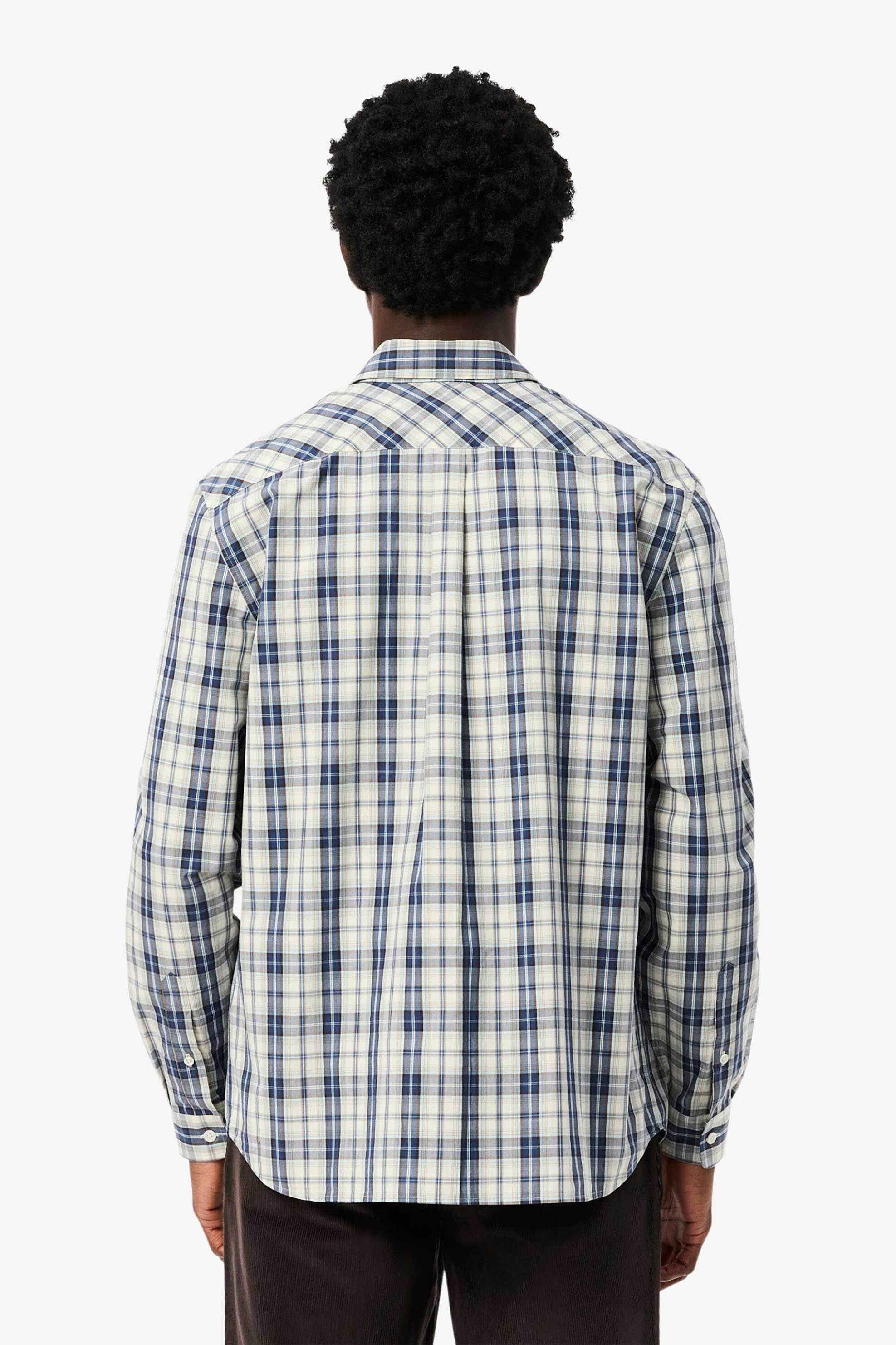 Lacoste ανδρικό πουκάμισο button down με καρό σχέδιο Regular Fit - CH5085-00 Μπλε φωτογραφία