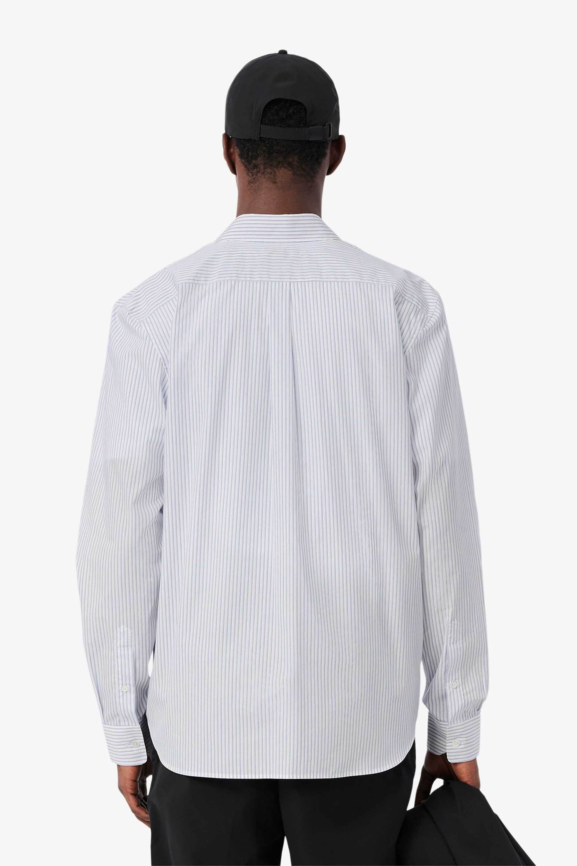 Lacoste ανδρικό πουκάμισο με ριγέ σχέδιο και κεντημένο λογότυπο Regular Fit - CH9087-00 Μπλε Ανοιχτό φωτογραφία