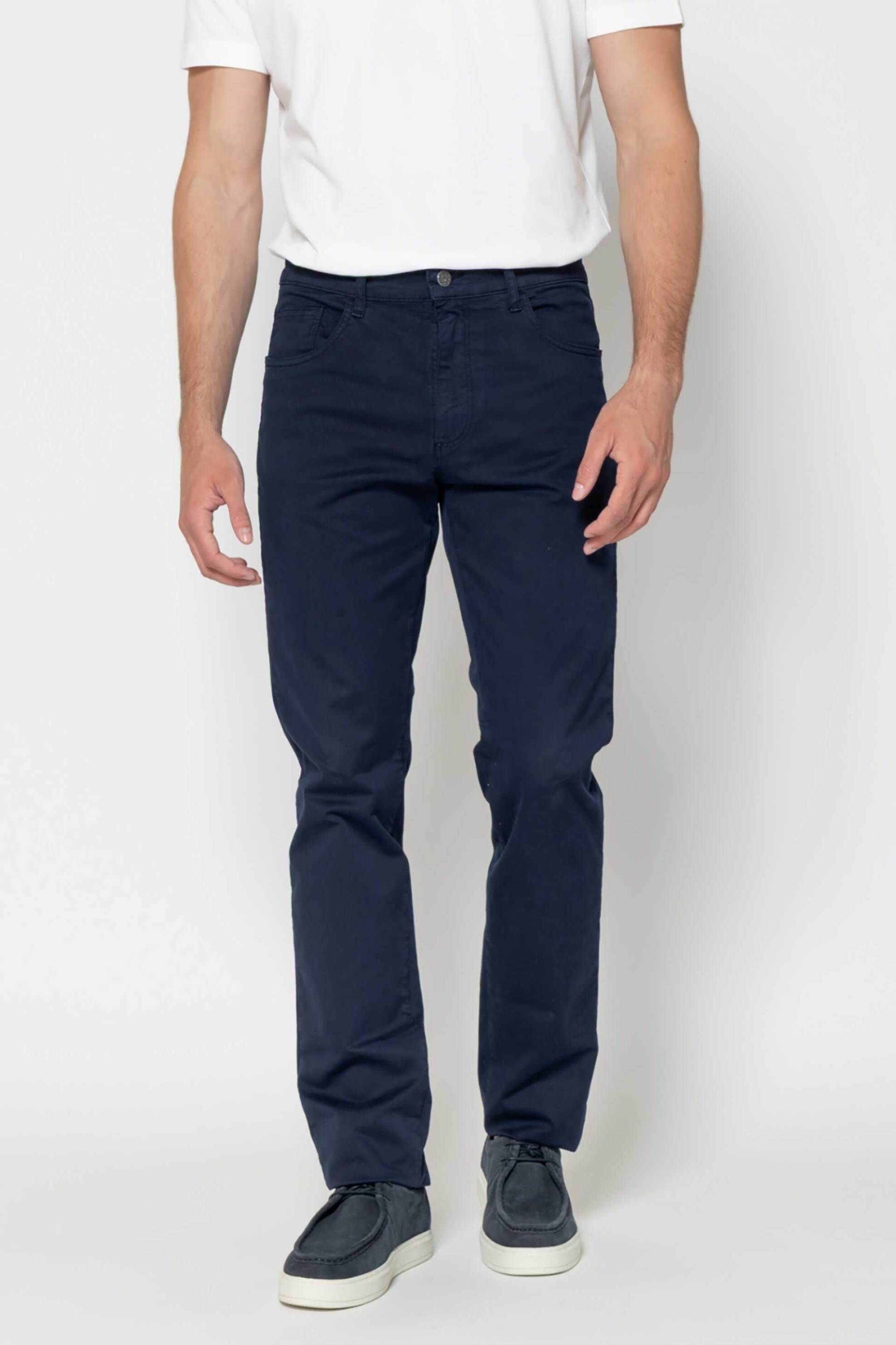 The Bostonians ανδρικό casual παντελόνι πεντάτσεπο Regular Fit - CJ0362026 Μπλε Marine