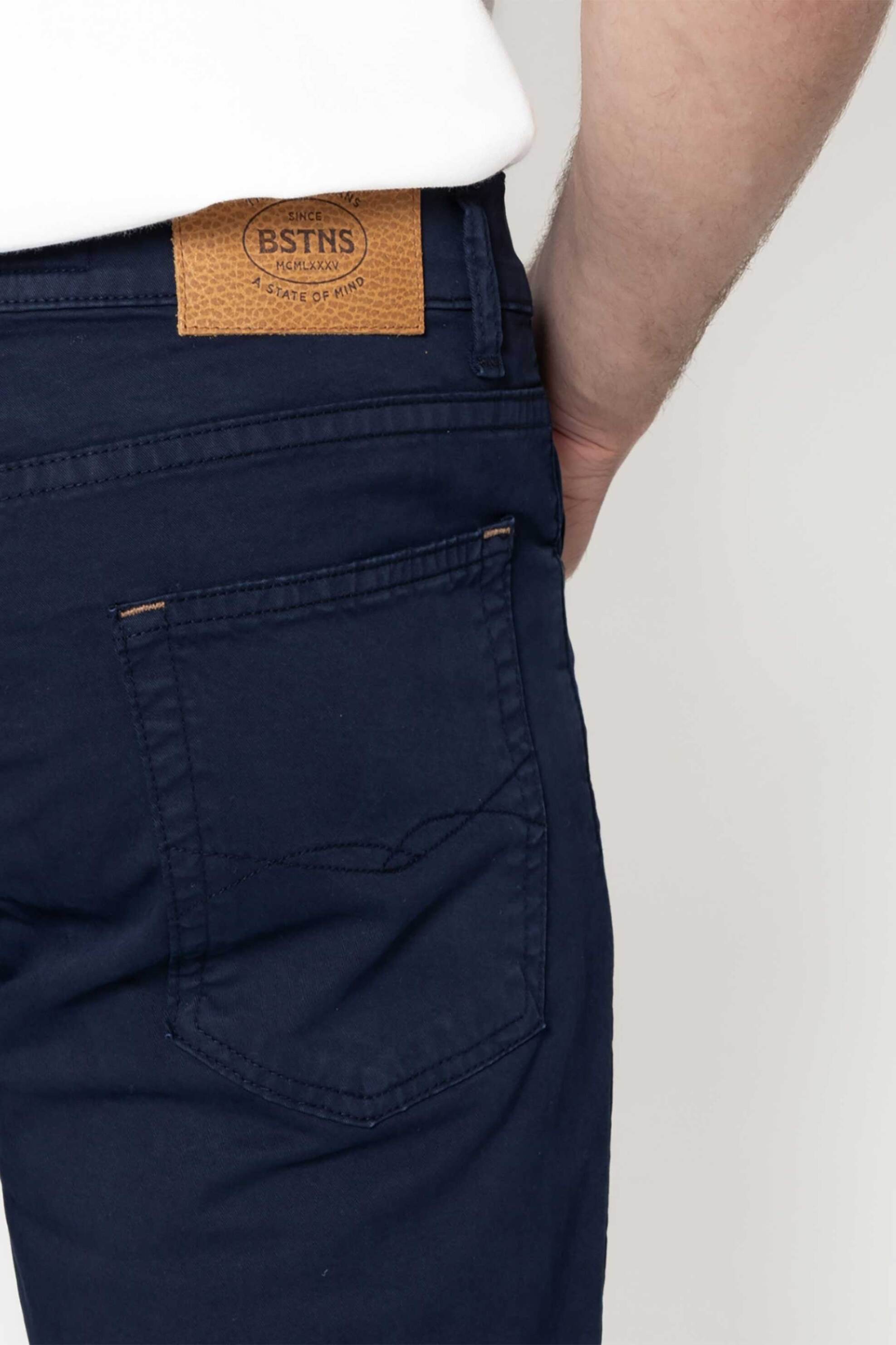 The Bostonians Ανδρικό Casual Παντελόνι Πεντάτσεπο Regular Fit - Cj0362026 Μπλε Marine
