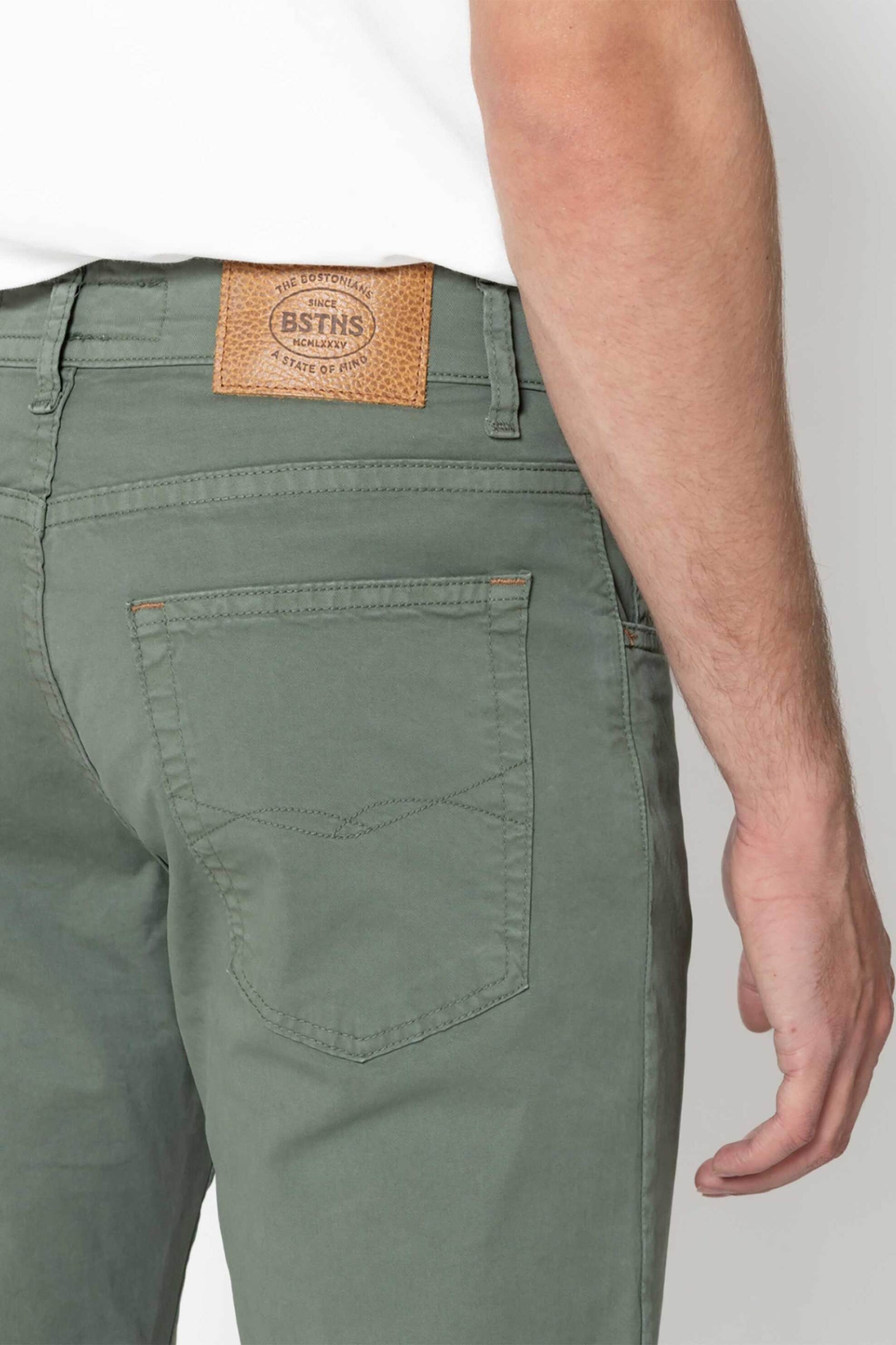 The Bostonians Ανδρικό Casual Παντελόνι Πεντάτσεπο Regular Fit - Cj0362026 Λαδί