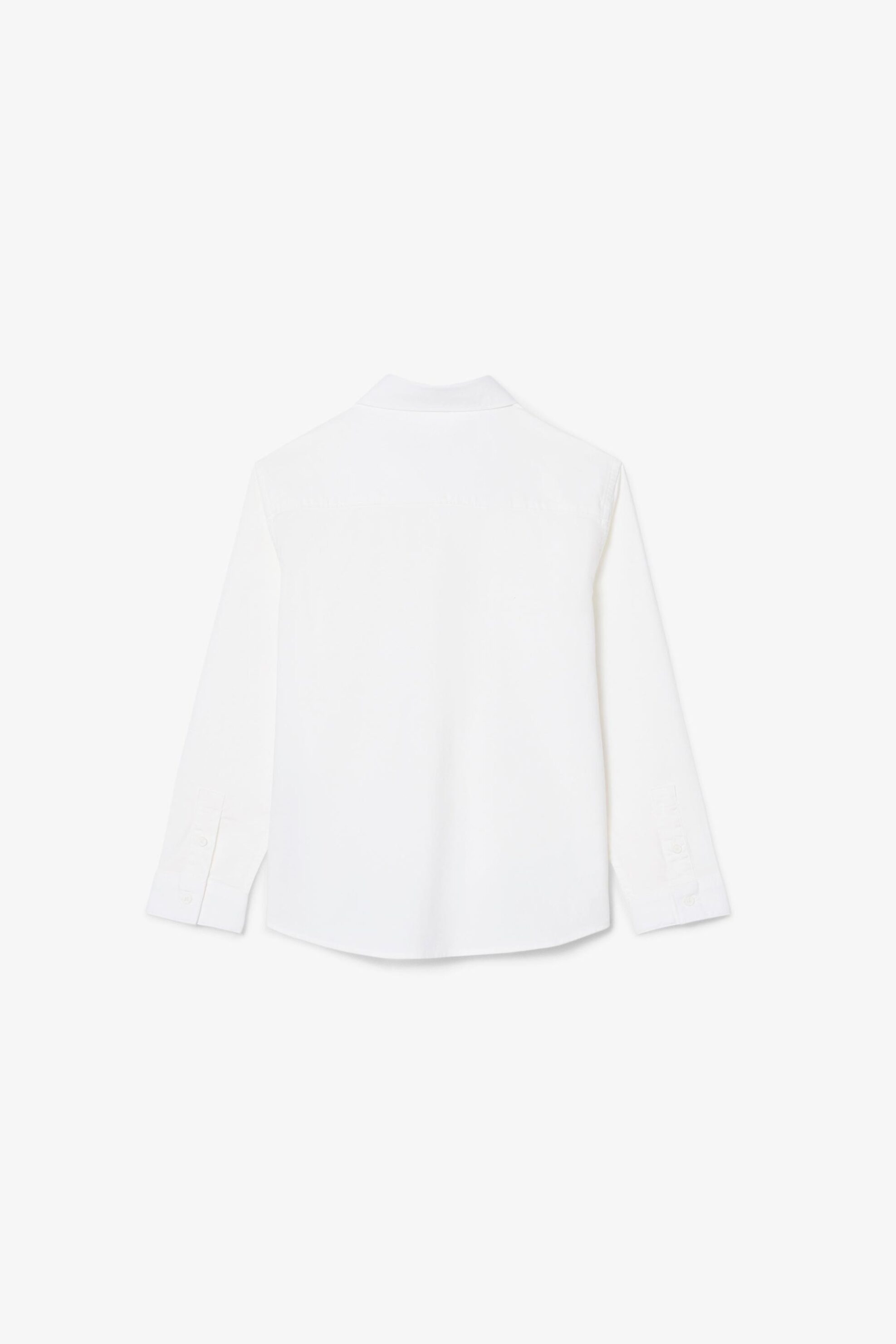 Lacoste παιδικό πουκάμισο button down με τσέπη και κεντημένο λογότυπο - CJ0945 Λευκό φωτογραφία