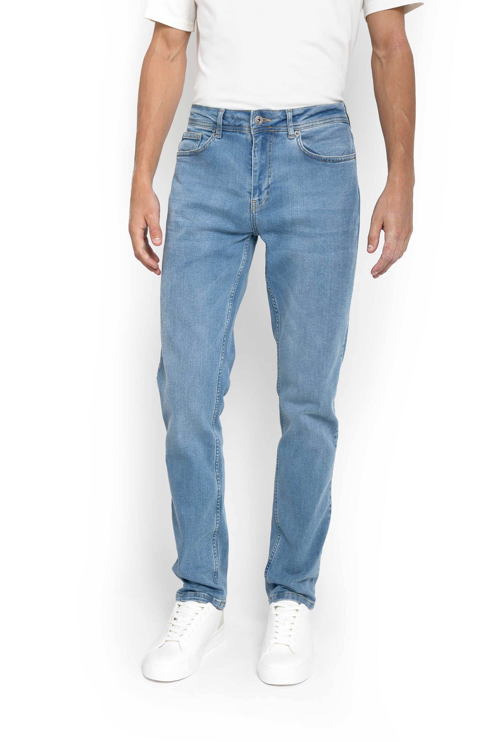 The Bostonians ανδρικό τζιν παντελόνι πεντάτσεπο Regular Fit - CJ2140523 Denim Blue