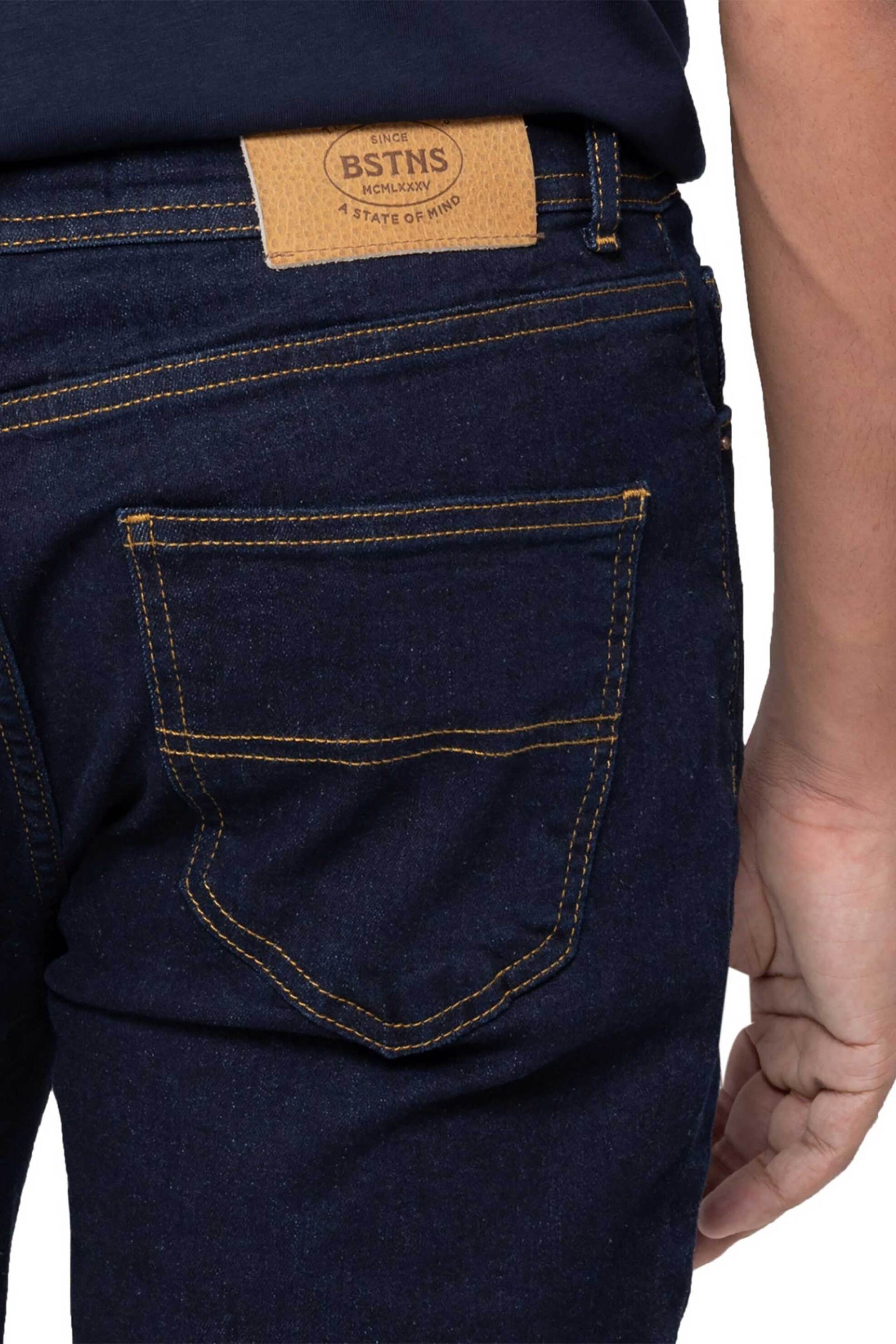 The Bostonians Ανδρικό Τζιν Παντελόνι Πεντάτσεπο Regular Fit - Cj2501030 Denim Blue Σκούρο
