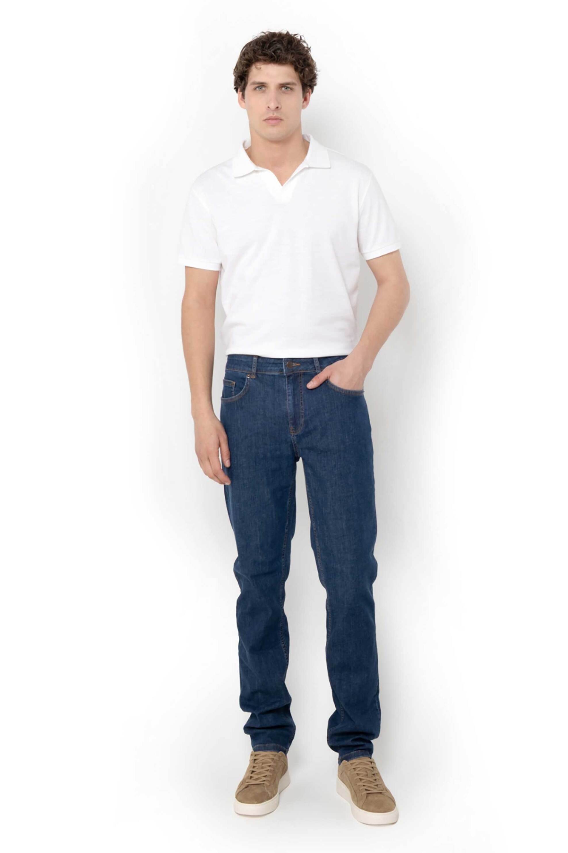 The Bostonians ανδρικό τζιν παντελόνι πεντάτσεπο Regular Fit - CJ2501303 Denim Blue