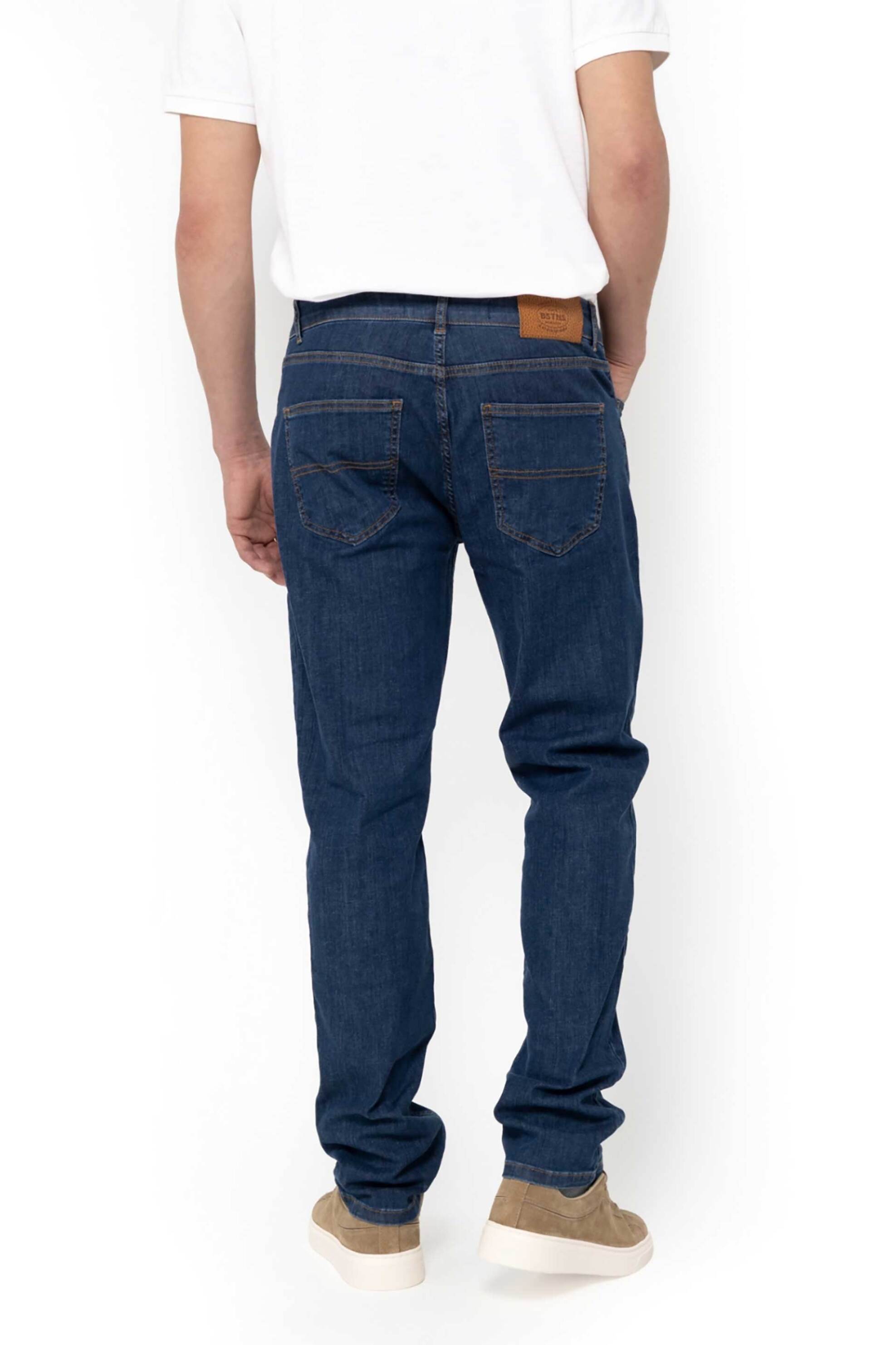 The Bostonians Ανδρικό Τζιν Παντελόνι Πεντάτσεπο Regular Fit - Cj2501303 Denim Blue