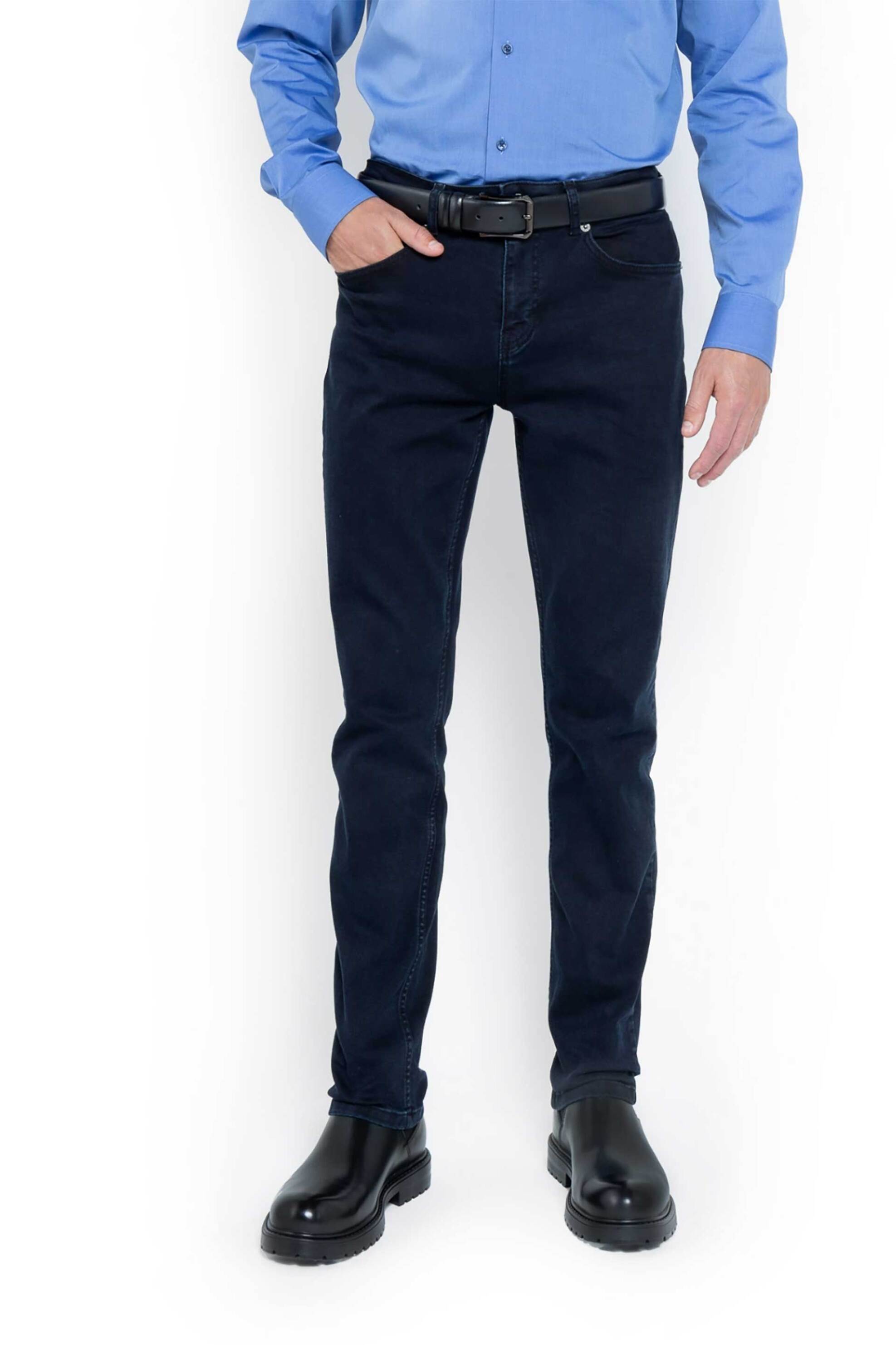 The Bostonians ανδρικό τζιν παντελόνι πεντάτσεπο Regular Fit - CJ2561023 Denim Blue Σκούρο