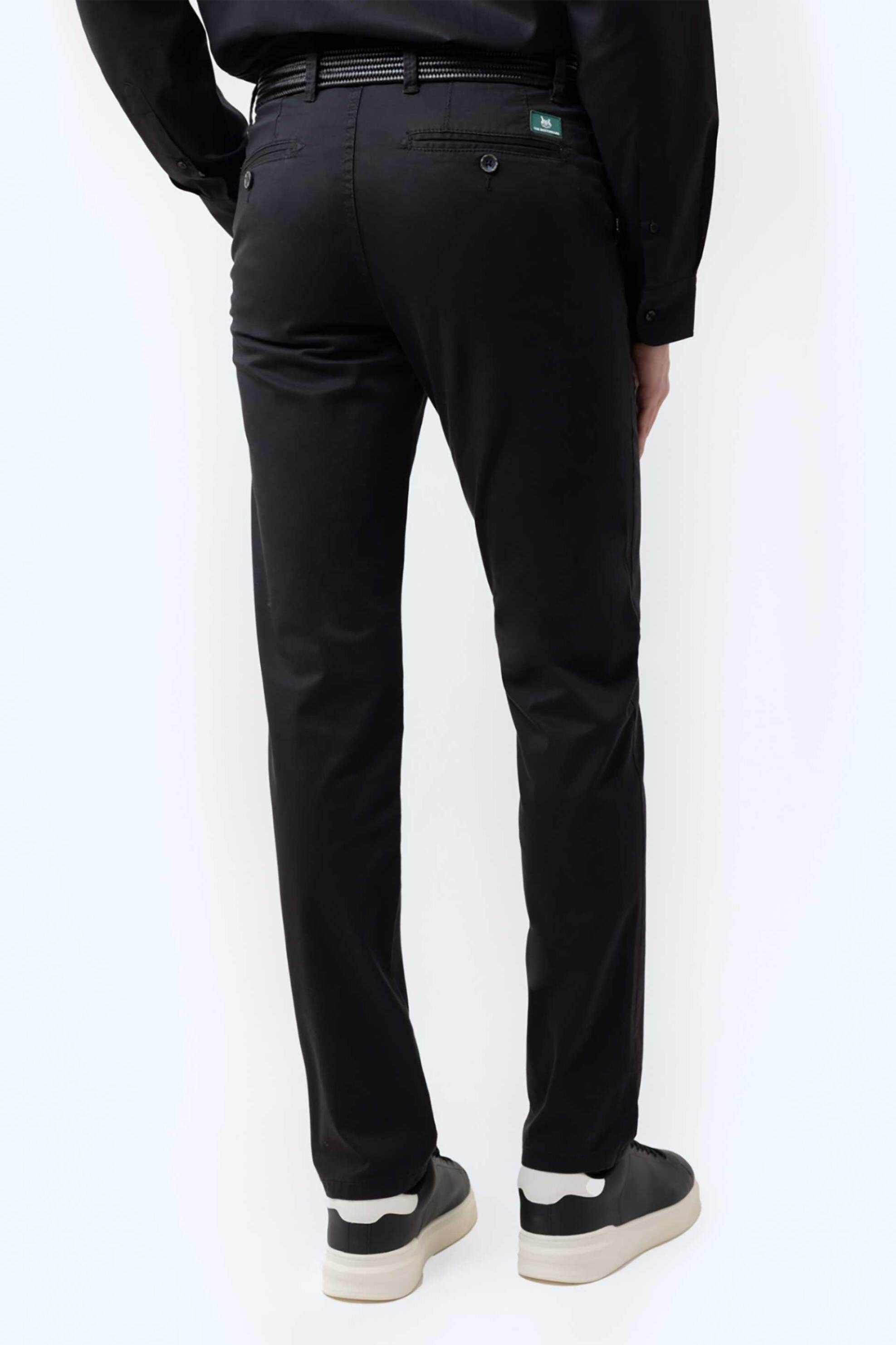 The Bostonians Ανδρικό Παντελόνι Chino Gabardine Regular Fit - Cn07187963 Μαύρο