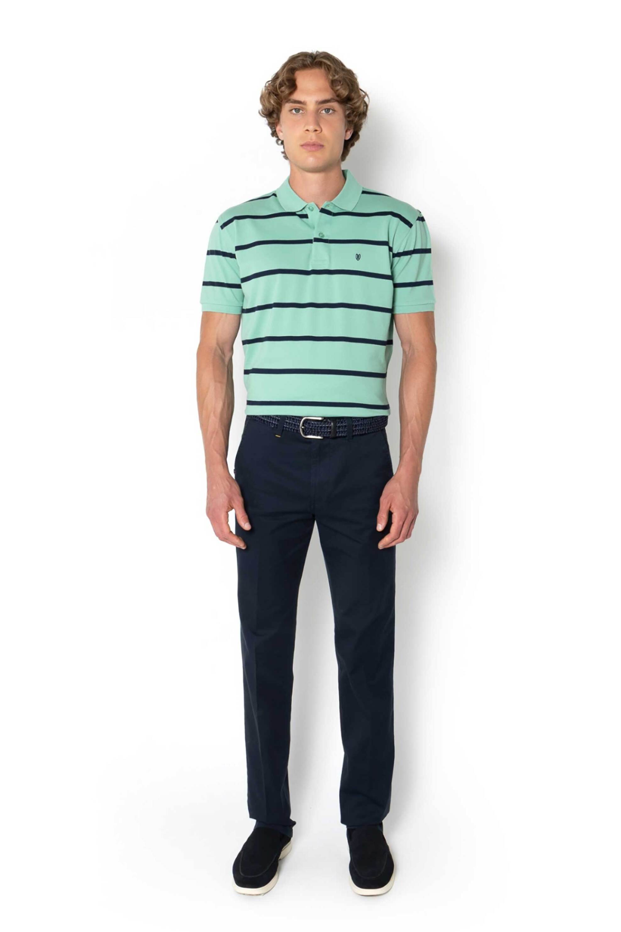 The Bostonians ανδρικό παντελόνι chino gabardine Regular Fit - CN07187963 Μπλε Σκούρο