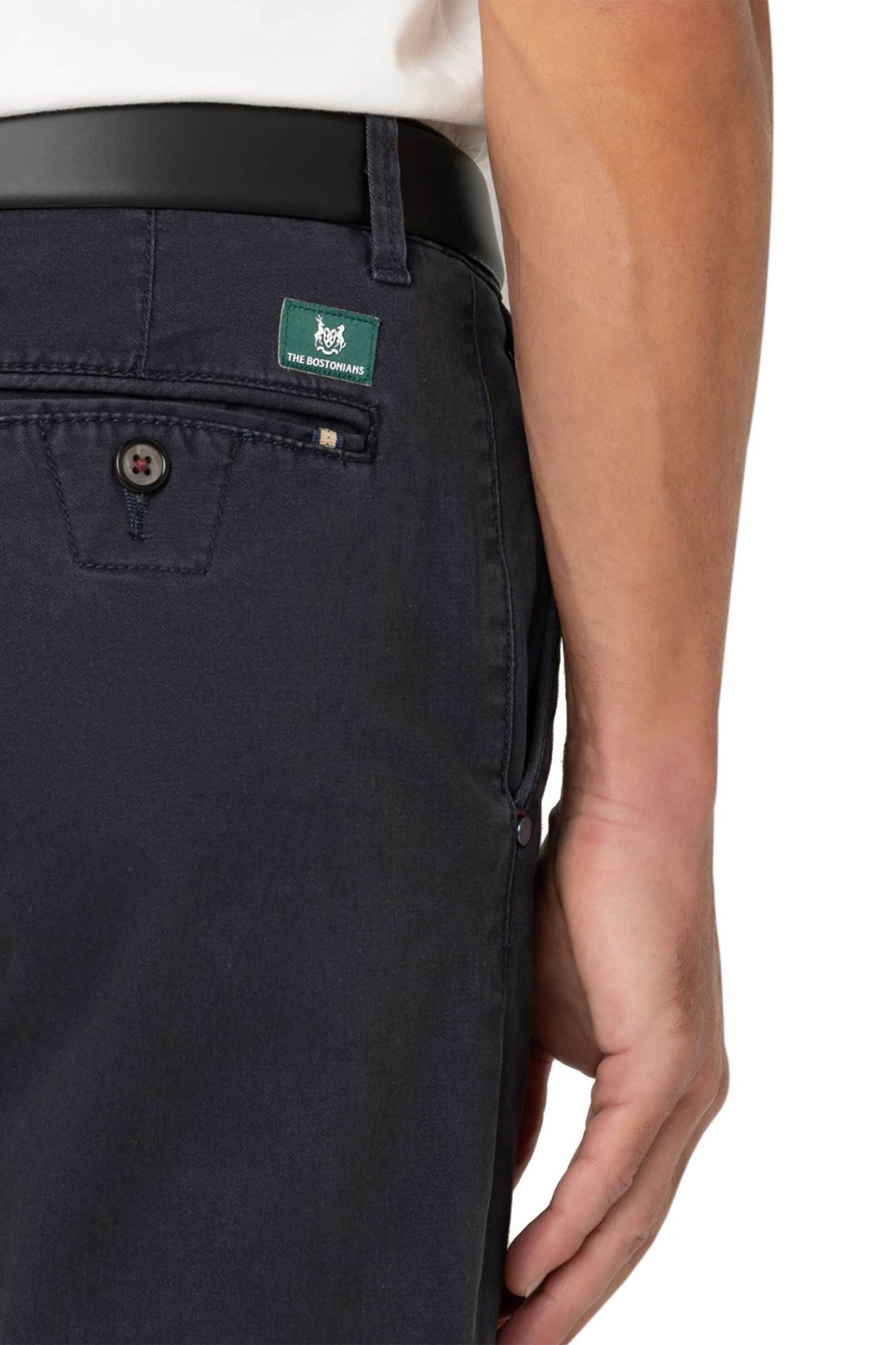The Bostonians Ανδρικό Chino Παντελόνι Regular Fit Gabardine - Cn10917553 Μπλε Σκούρο