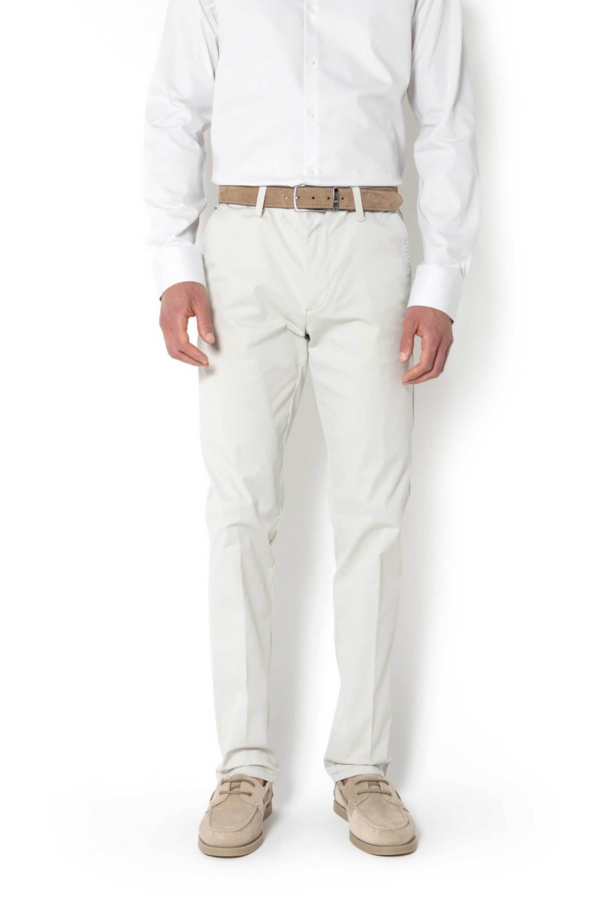 THE BOSTONIANS The Bostonians ανδρικό παντελόνι chino twill μονόχρωμο Modern Fit - CN1154T596 Εκρού