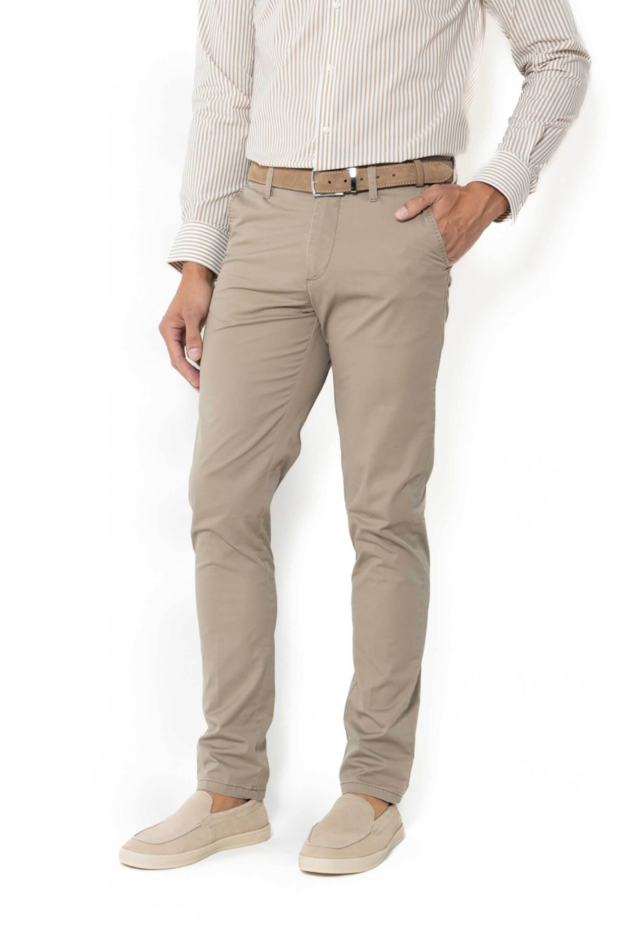 The Bostonians ανδρικό παντελόνι chino twill Modern Fit - CN1154T596 Μπεζ