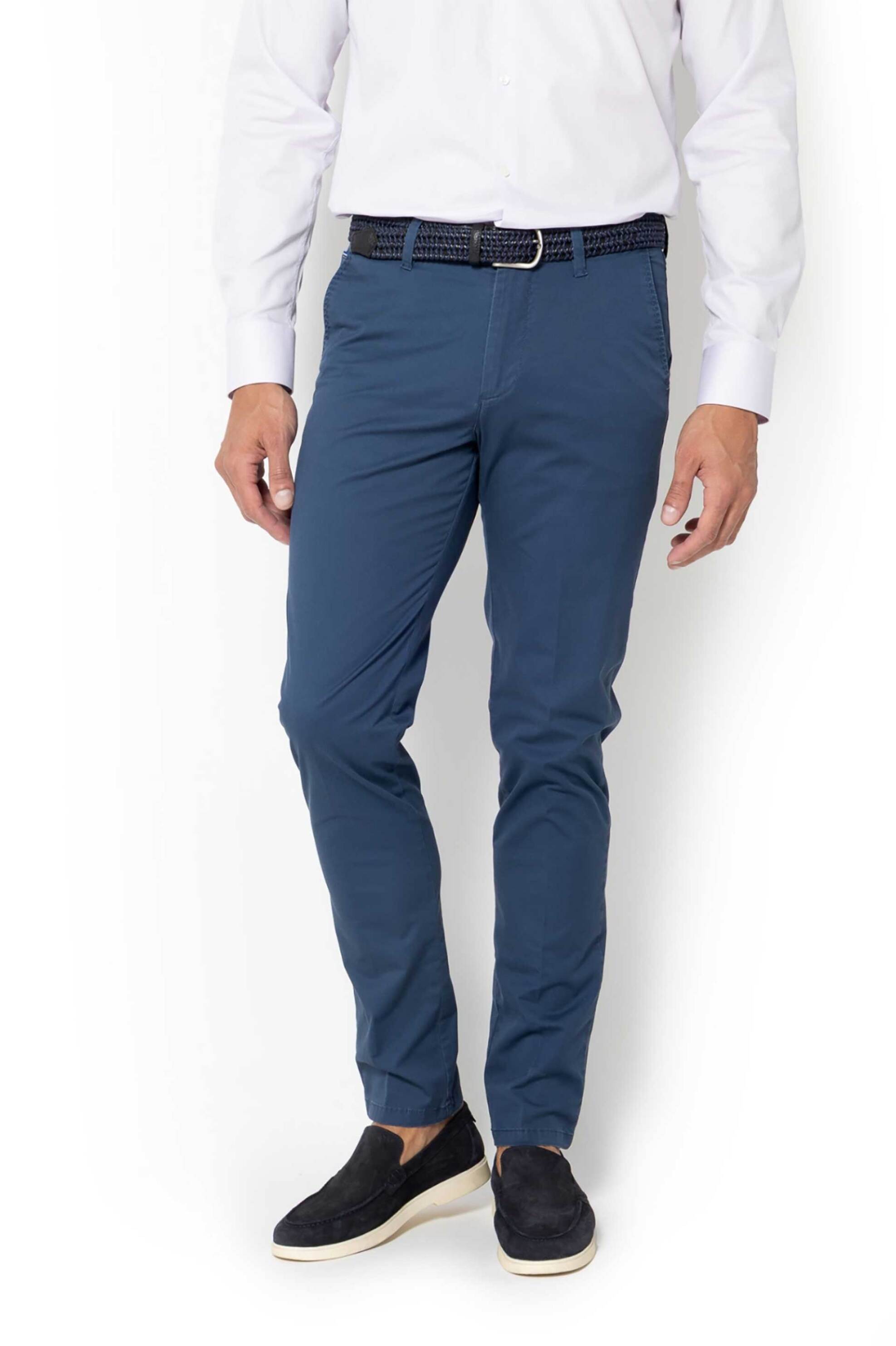 The Bostonians ανδρικό παντελόνι chino twill Modern Fit - CN1154T596 Μπλε Ραφ