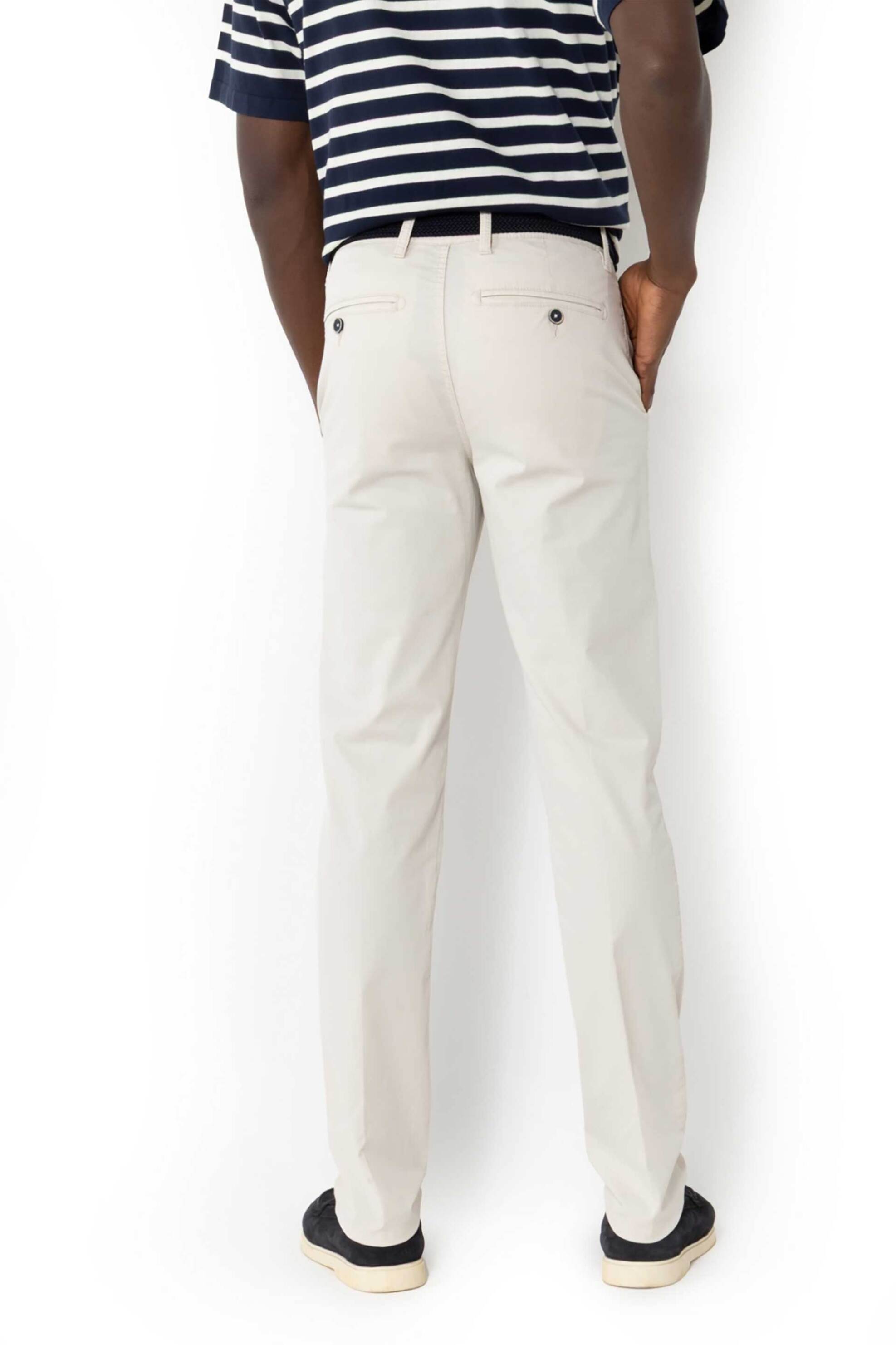 The Bostonians Ανδρικό Παντελόνι Chino Πικέ Regular Fit - Cn11788856 Κρέμ