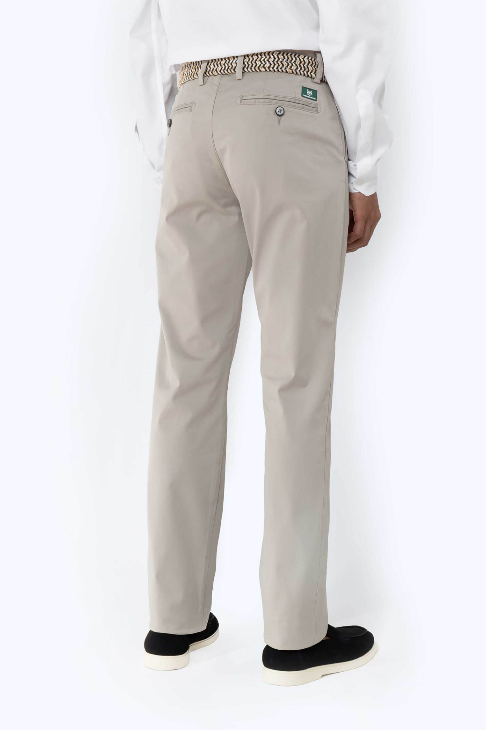 The Bostonians Ανδρικό Παντελόνι Chino Satin Gabardine Regular Fit - Cn1452T863 Κρέμ