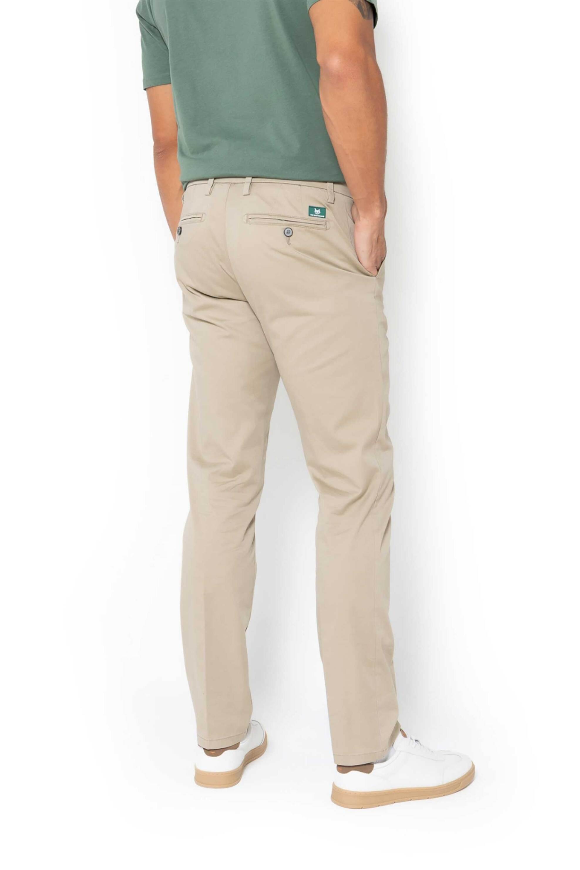 The Bostonians Ανδρικό Παντελόνι Chino Satin Gabardine Regular Fit - Cn1452T863 Μπεζ