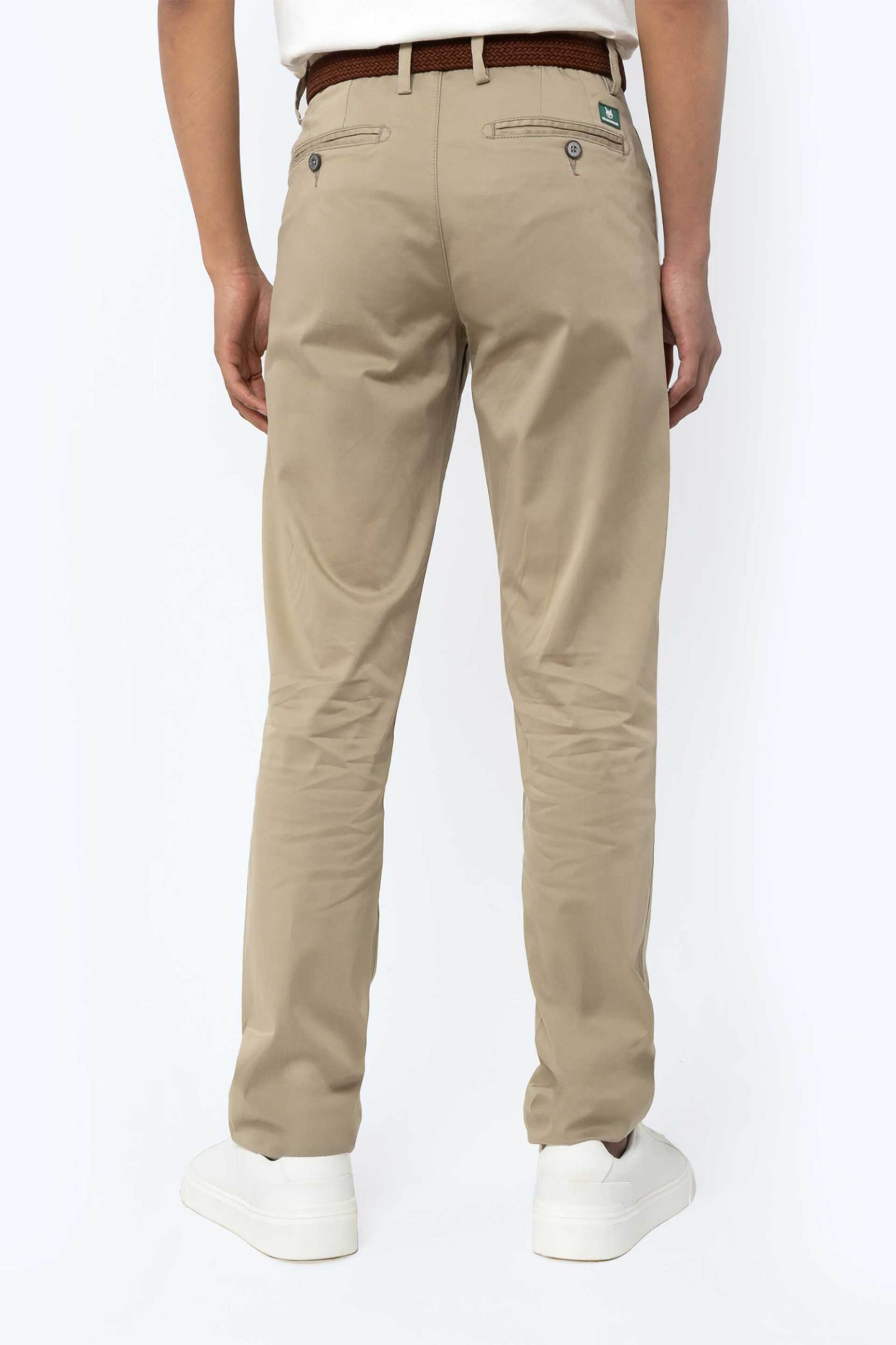 The Bostonians Ανδρικό Παντελόνι Chino Satin Gabardine Regular Fit - Cn1452T863 Καφέ Ανοιχτό