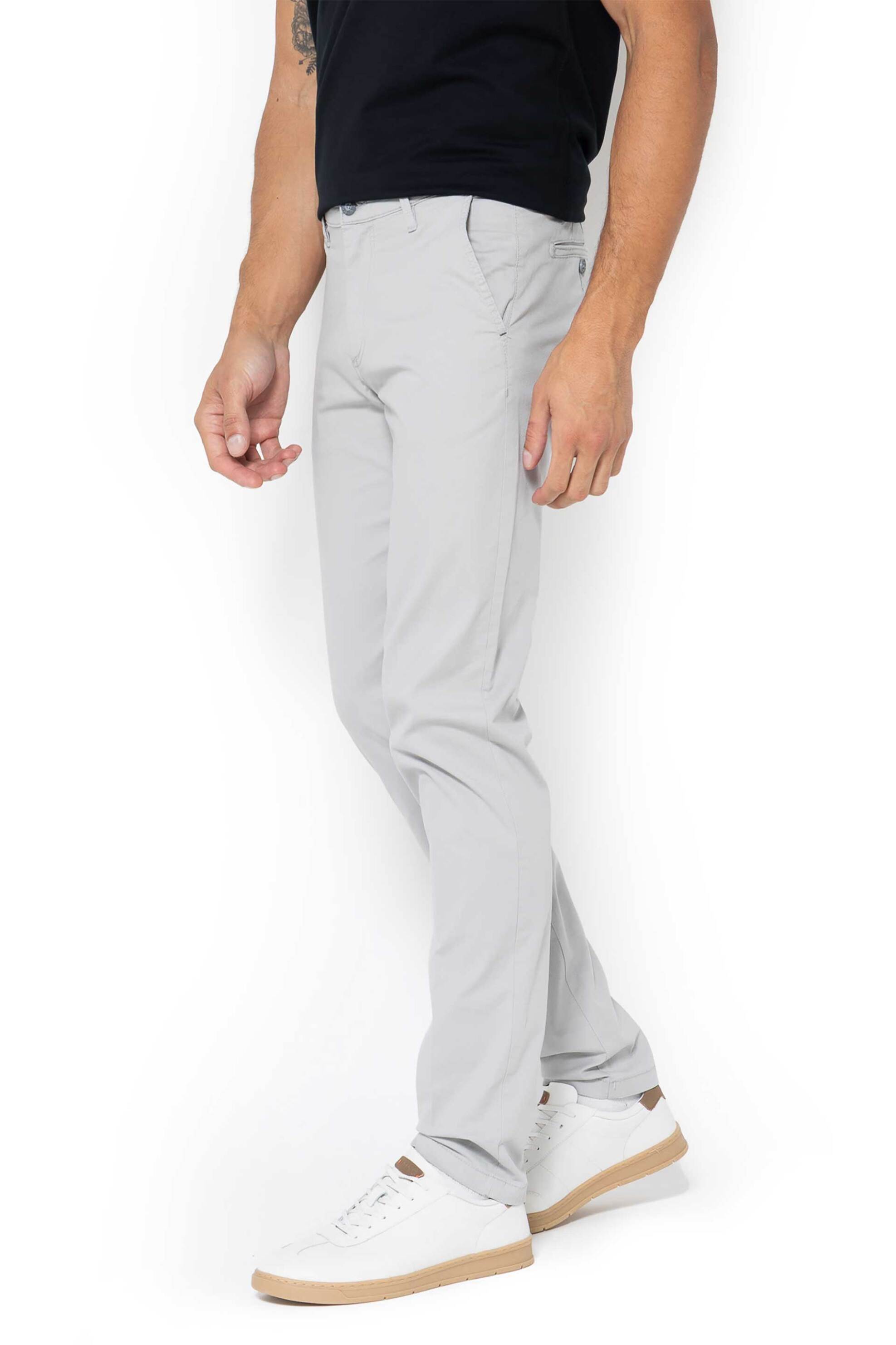 The Bostonians ανδρικό παντελόνι chino Modern Fit - CN1551T303 Γκρι φωτογραφία