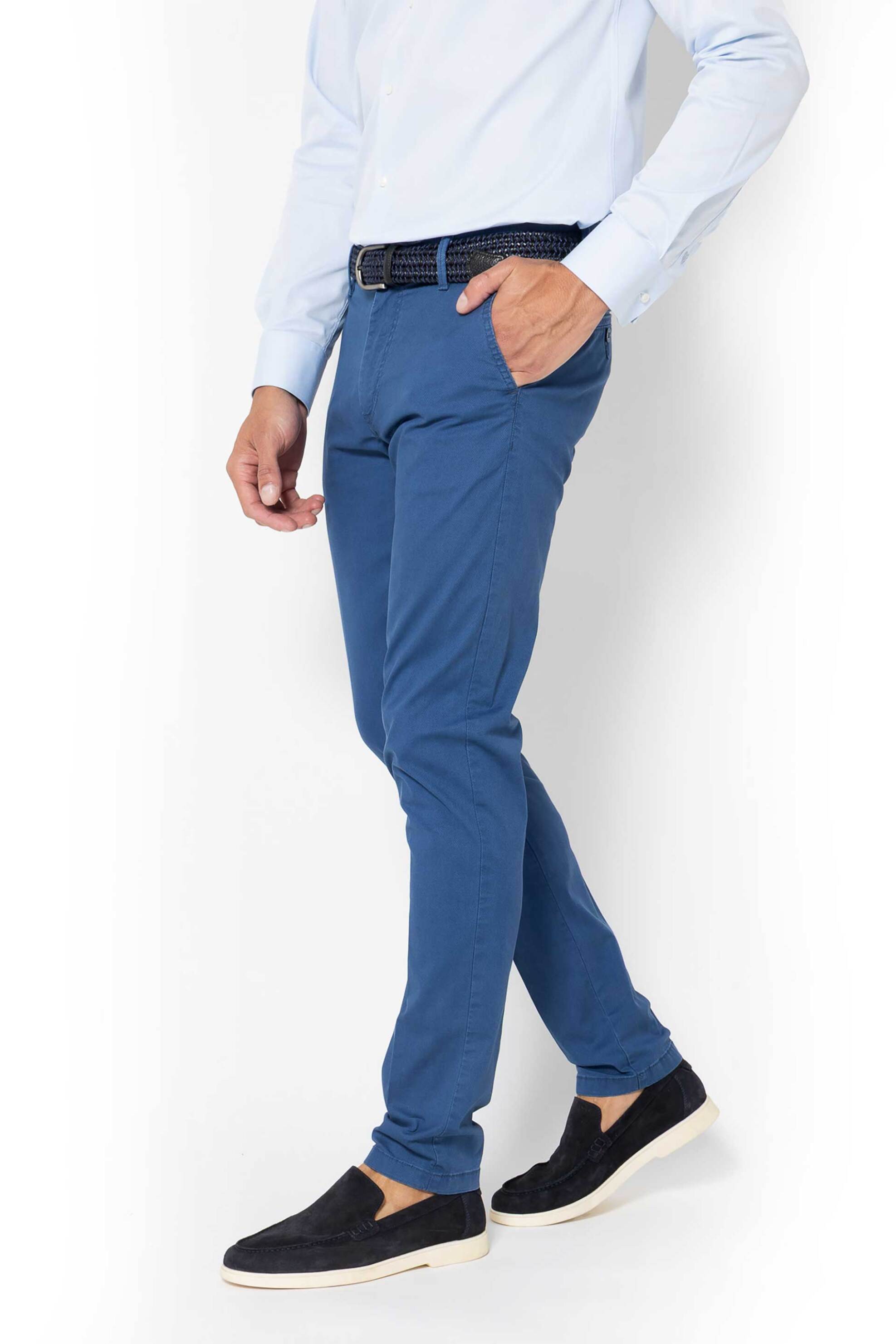 The Bostonians ανδρικό παντελόνι chino Modern Fit - CN1551T303 Μπλε φωτογραφία