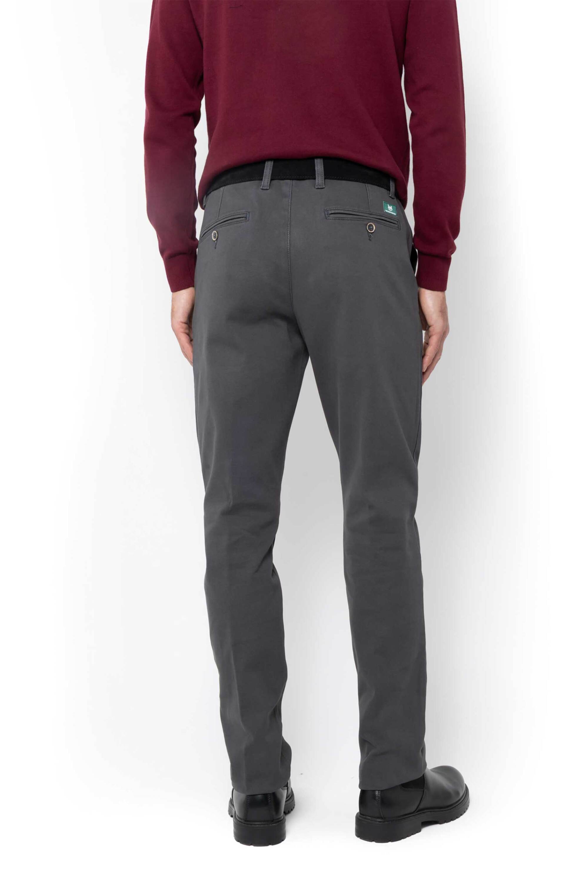 The Bostonians Ανδρικό Chino Παντελόνι Regular Fit Dobby - Cn1626T809 Ανθρακί