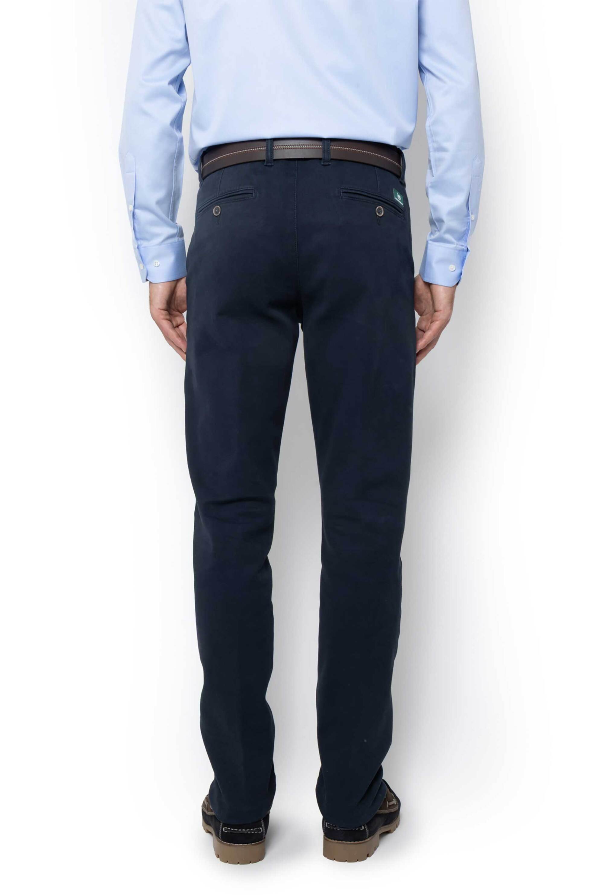 The Bostonians Ανδρικό Chino Παντελόνι Regular Fit Dobby - Cn1626T809 Μπλε Σκούρο