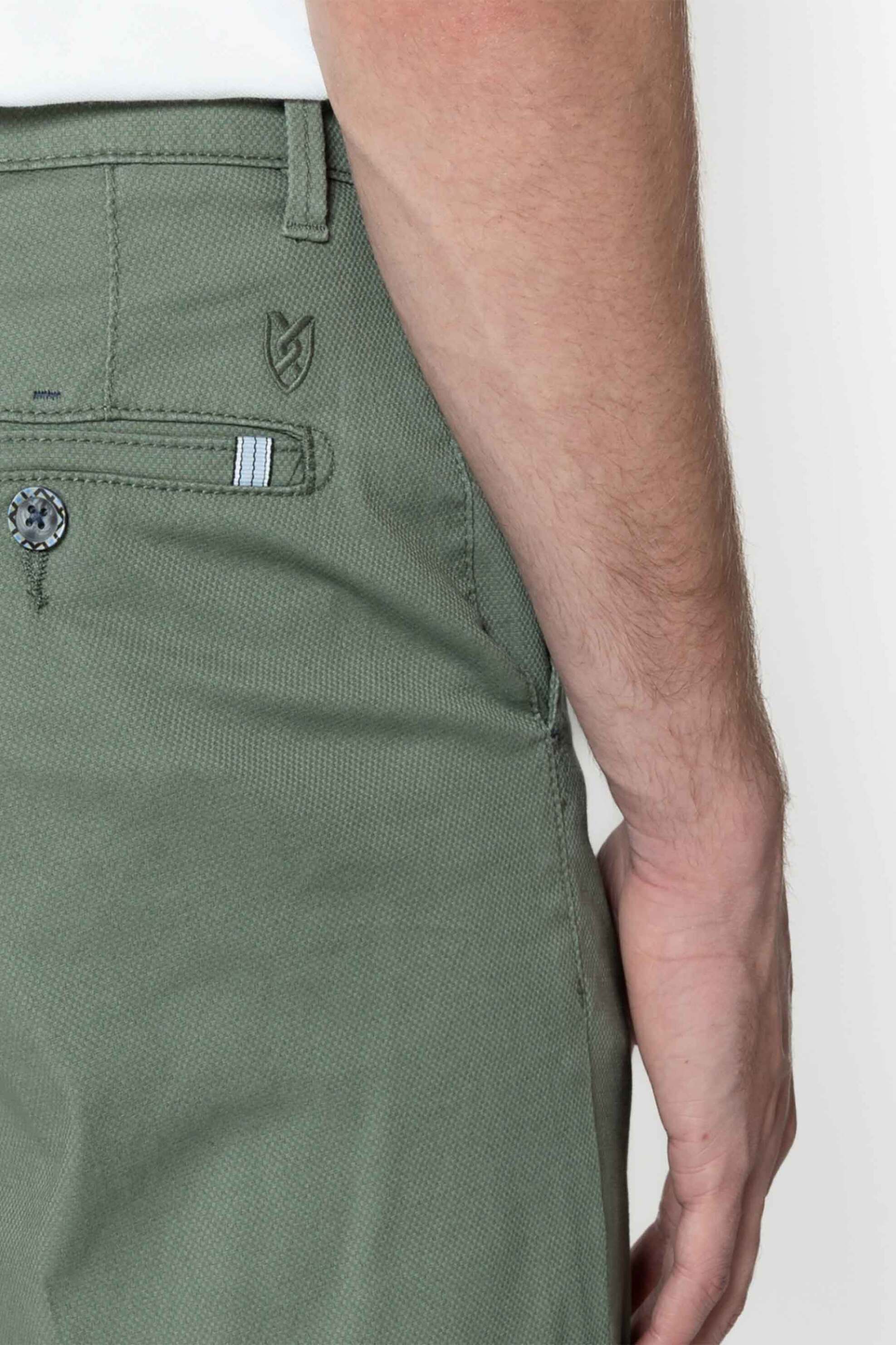 The Bostonians Ανδρικό Παντελόνι Chino Regular Fit Dobby - Cn1696T303 Λαδί