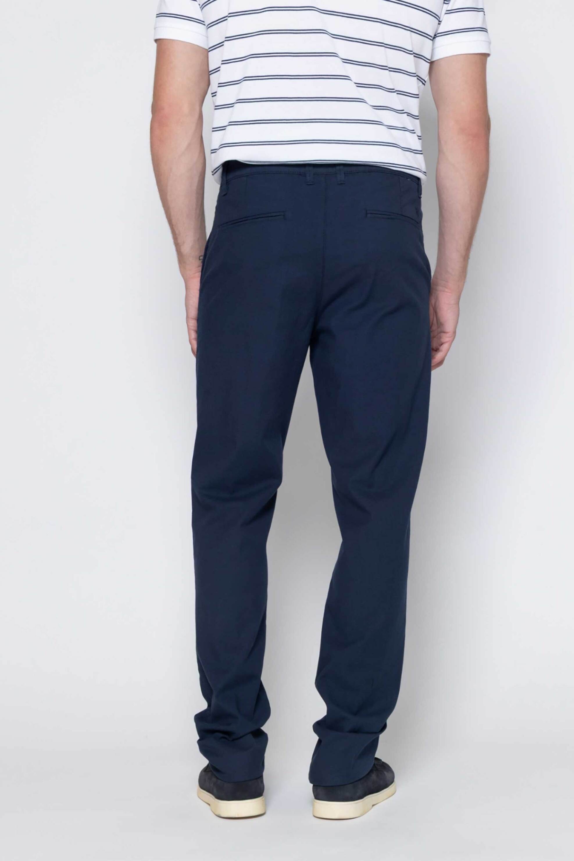 The Bostonians ανδρικό παντελόνι chino Regular Fit "Dobby" - CN1699T41A Μπλε Marine φωτογραφία