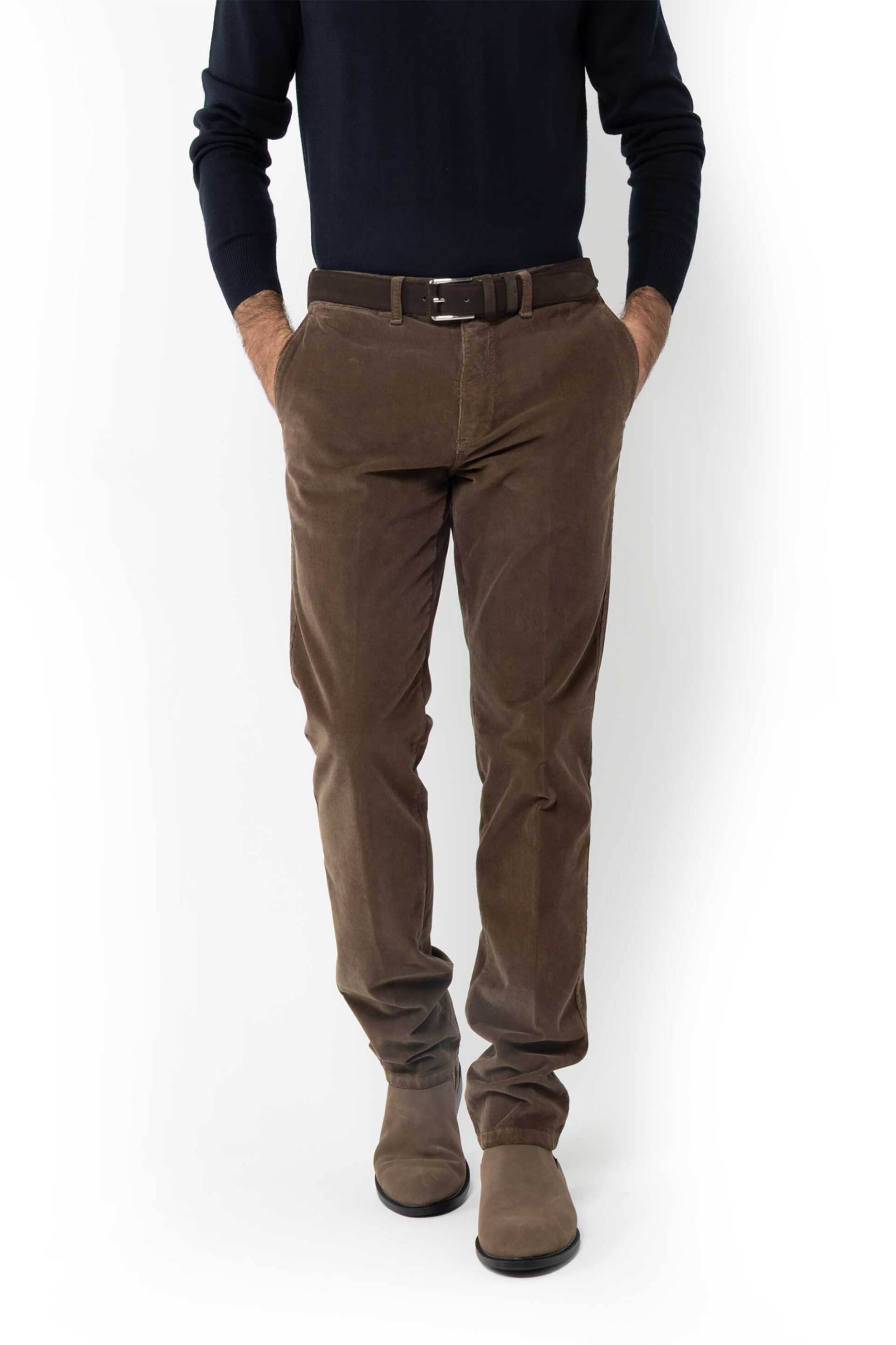 The Bostonians ανδρικό chino παντελόνι κοτλέ Regular Fit - CN252601 Μπεζ