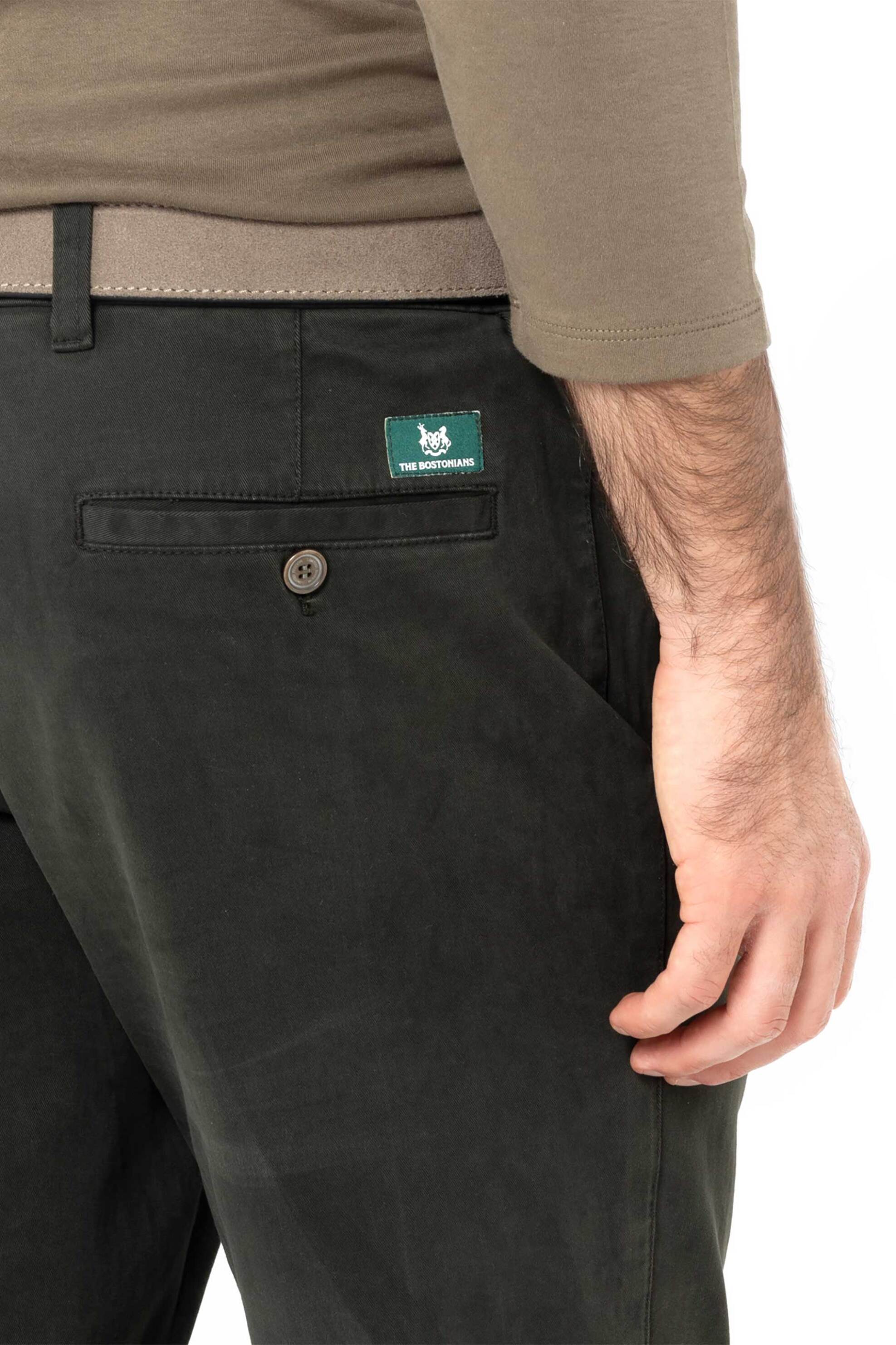 The Bostonians Ανδρικό Παντελόνι Chino Gabardine Regular Fit - Cn252602 Χακί