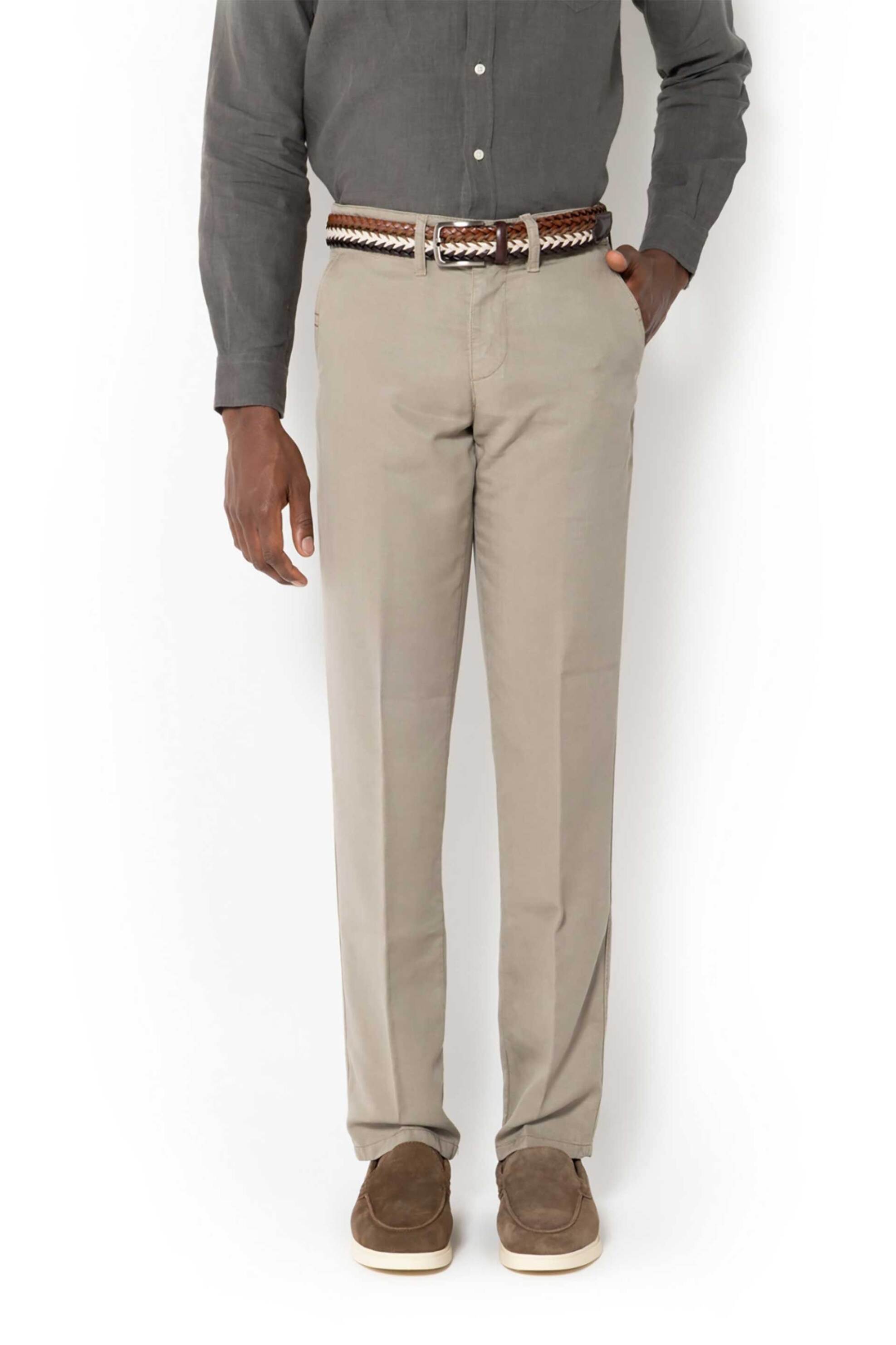 The Bostonians ανδρικό παντελόνι chino Regular Fit "Tencel" - CN2592025 Μπεζ