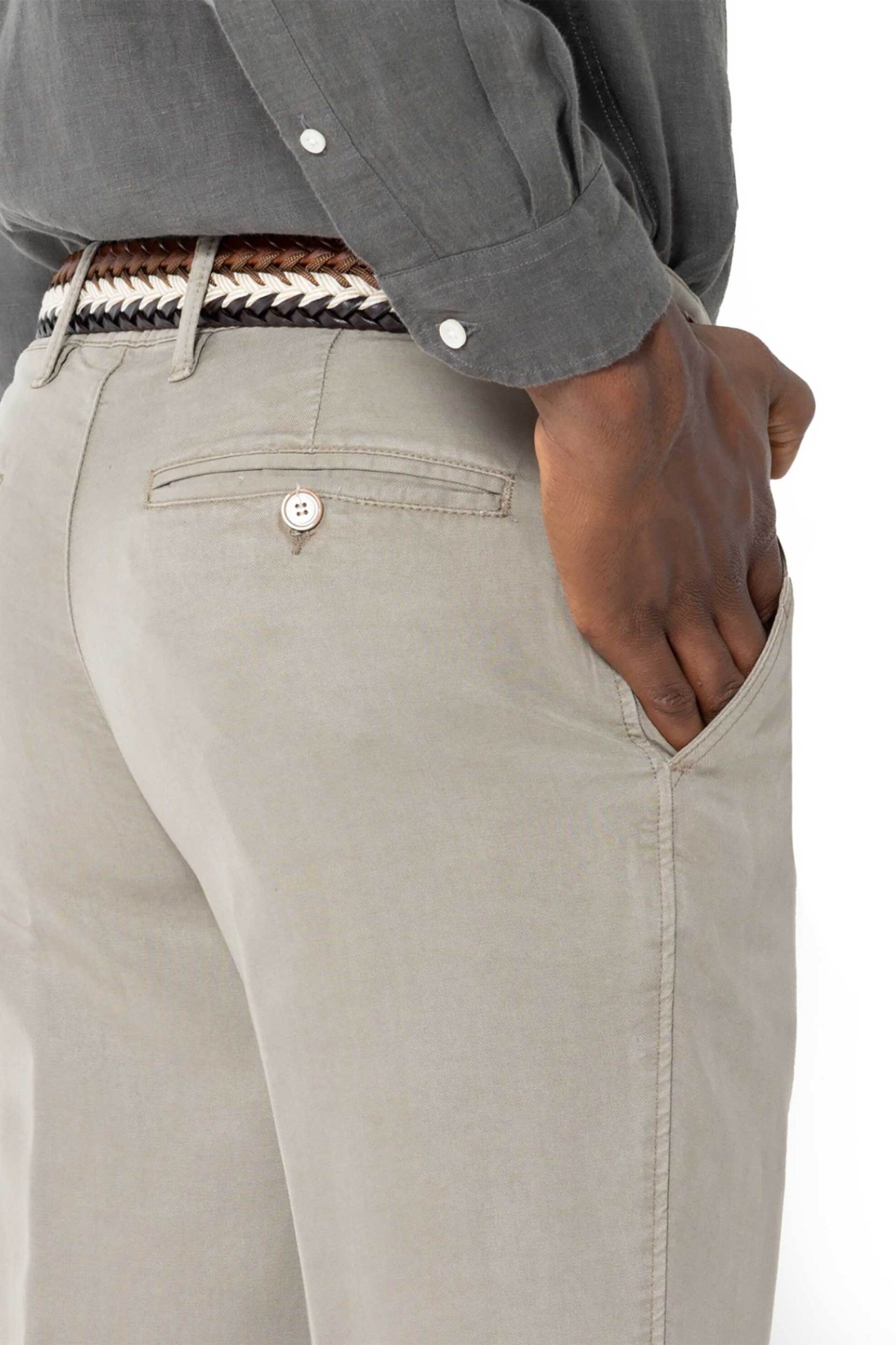 The Bostonians Ανδρικό Παντελόνι Chino Regular Fit Tencel - Cn2592025 Μπεζ
