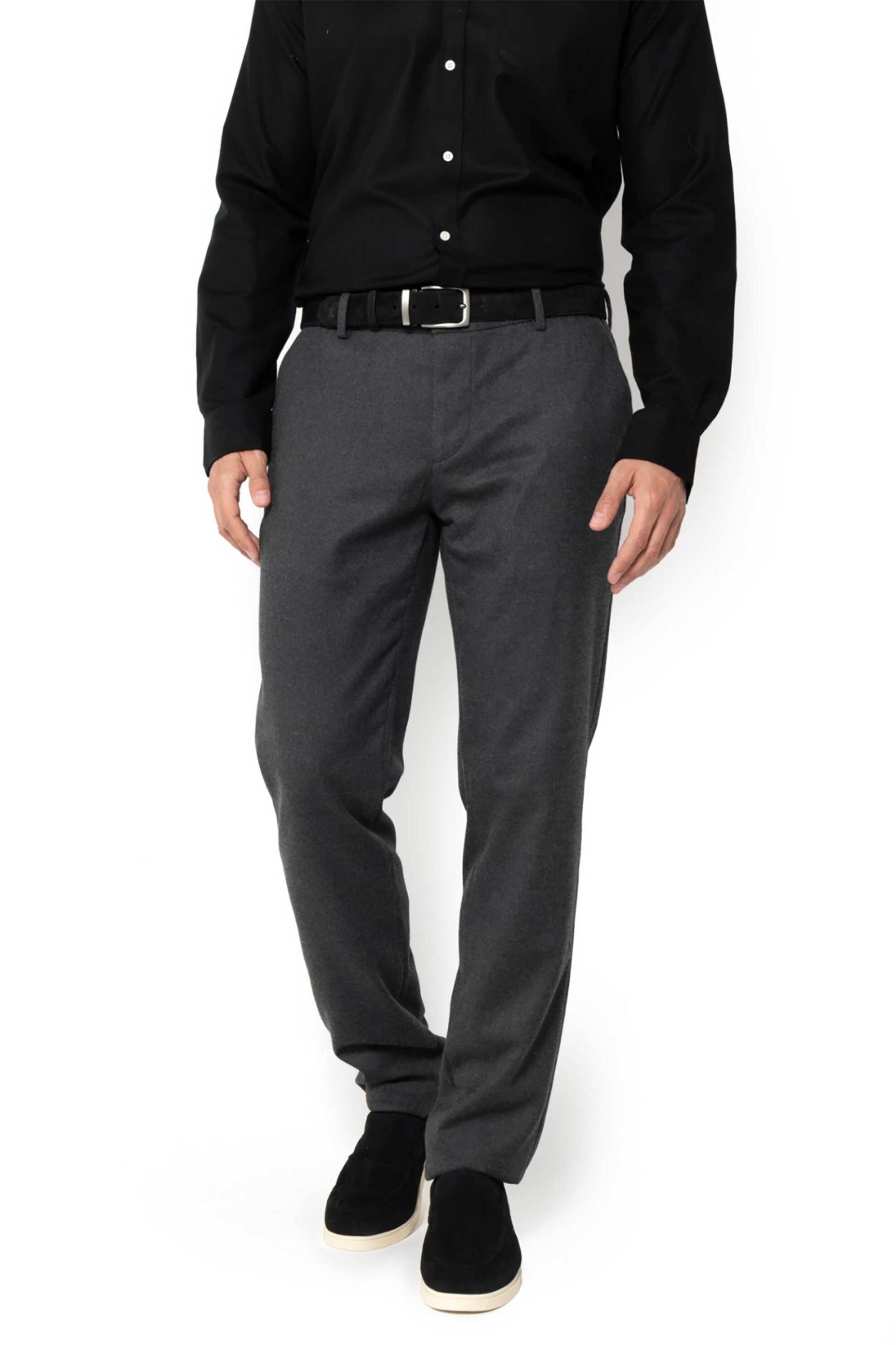 The Bostonians ανδρικό chino παντελόνι Regular Fit "Twill" - CO00104 Ανθρακί