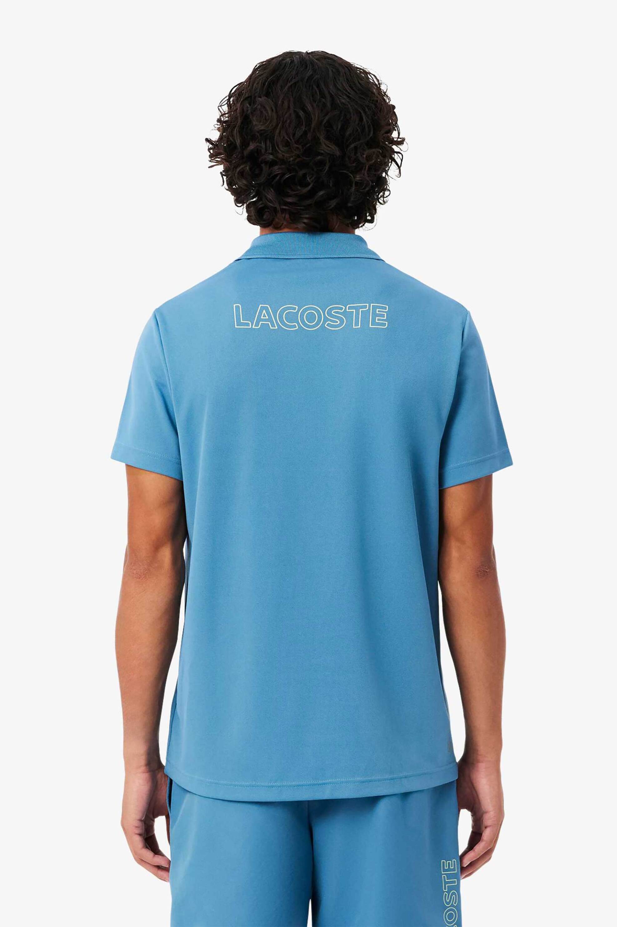 Lacoste Ανδρική Μπλούζα Πόλο Πικέ με Λογότυπο Regular Fit - Dh0260 Μπλε Mirage