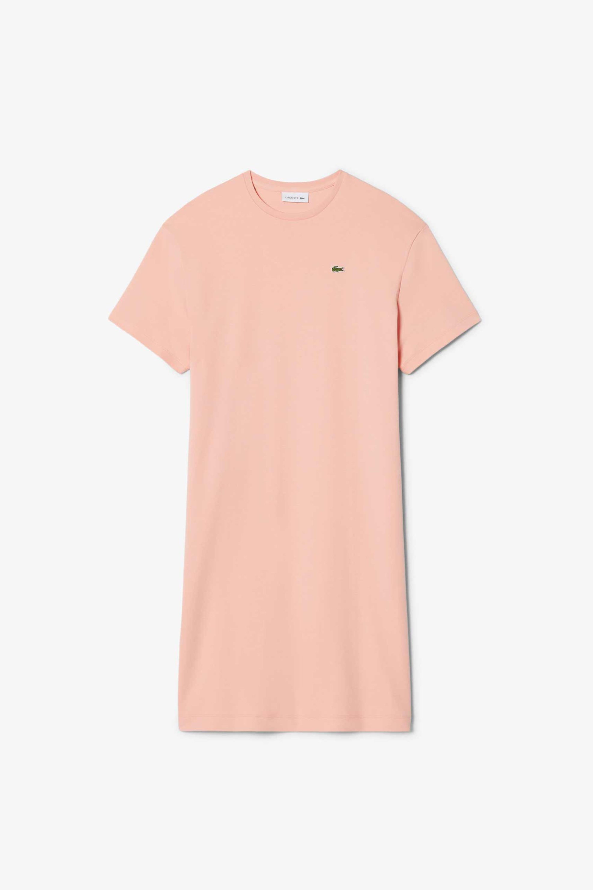 Lacoste Γυναικείο Midi Φόρεμα με Κεντημένο Λογότυπο Oversized Fit - Ef2883 Σομόν