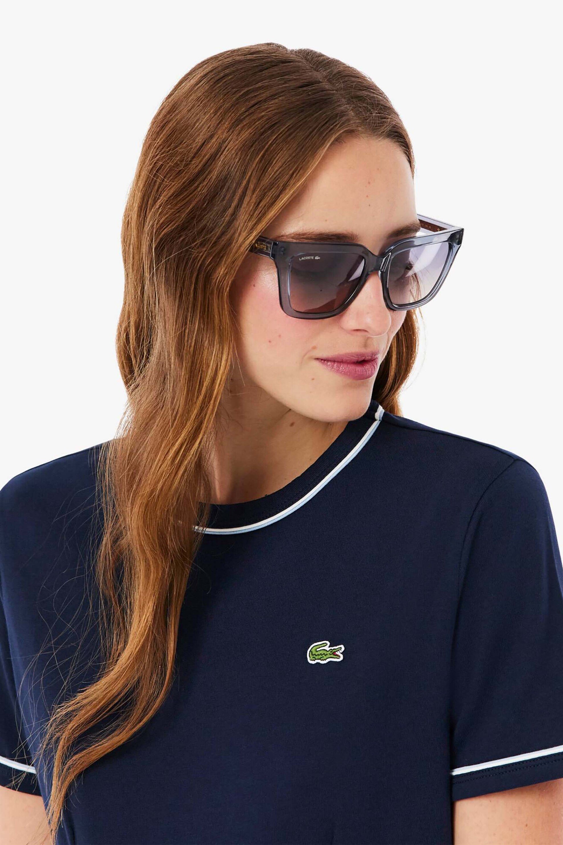 Lacoste γυναικείο mini φόρεμα με contrast trims και λογότυπο Slim Fit - EF9855 Μπλε Σκούρο