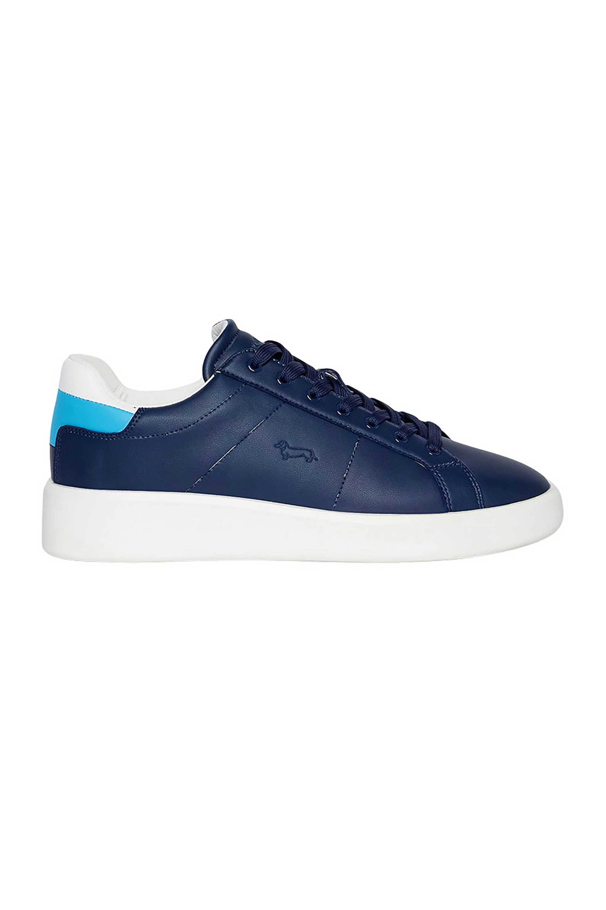 Ανδρική Μόδα > Ανδρικά Παπούτσια > Ανδρικά Sneakers Harmont & Blaine ανδρικά δερμάτινα sneakers - EFM241001-6000 Μπλε Σκούρο