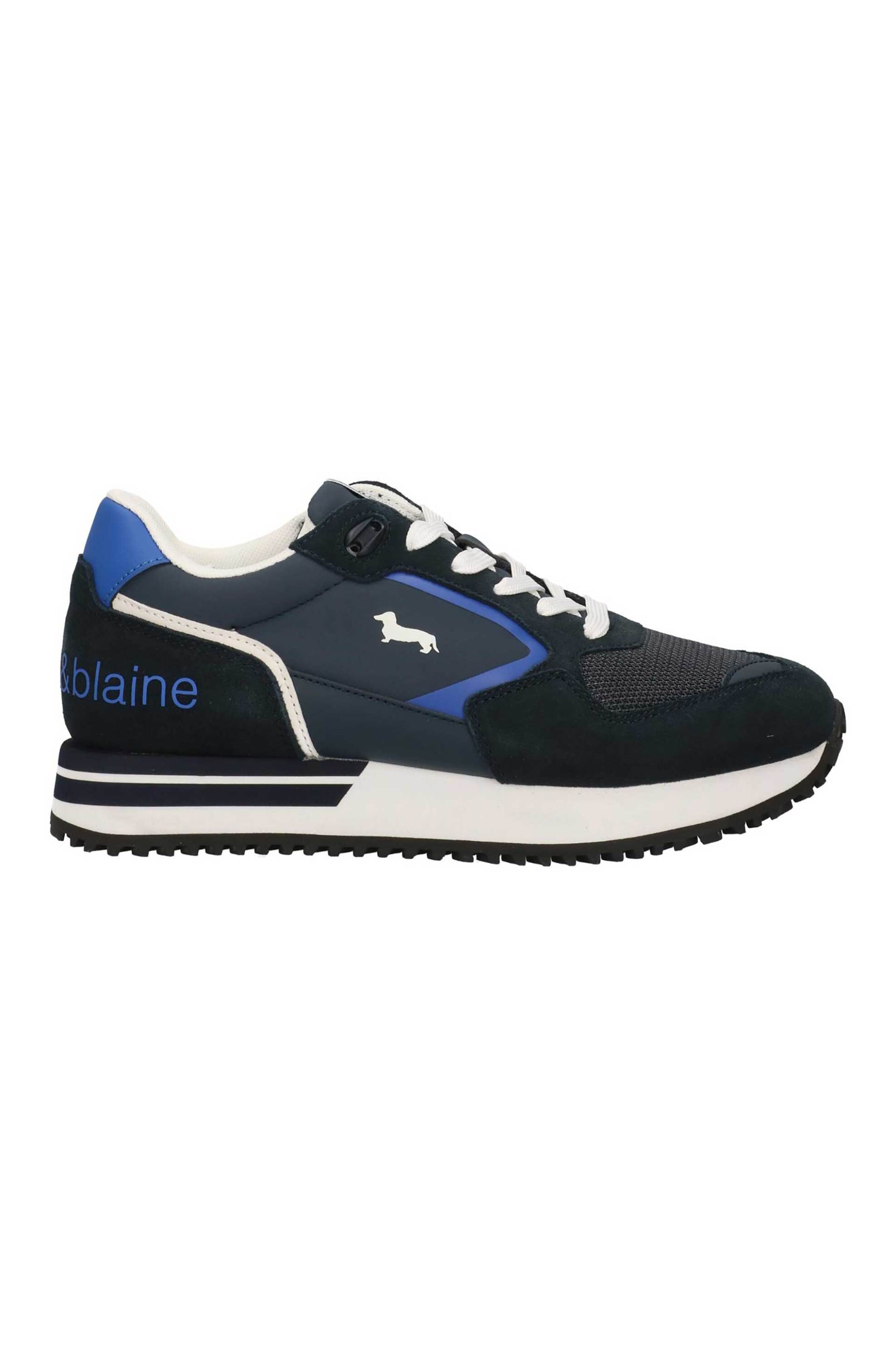 Ανδρική Μόδα > Ανδρικά Παπούτσια > Ανδρικά Sneakers Harmont & Blaine ανδρικά suede sneakers - EFM241050-6200 Μπλε Σκούρο