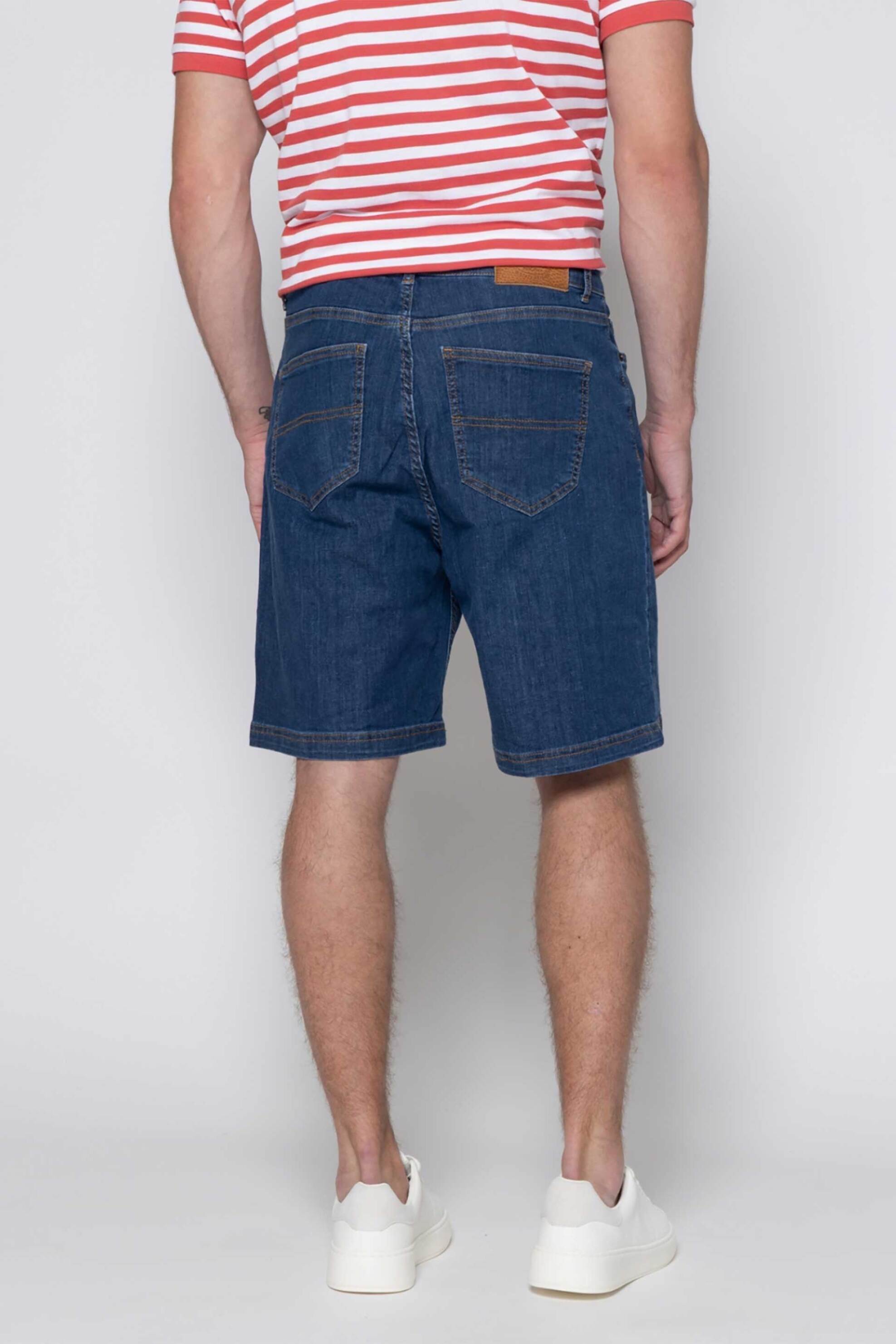 The Bostonians Ανδρική Denim Βερμούδα Πεντάτσεπη Regular Fit - Ej202658 Blue Σκούρο