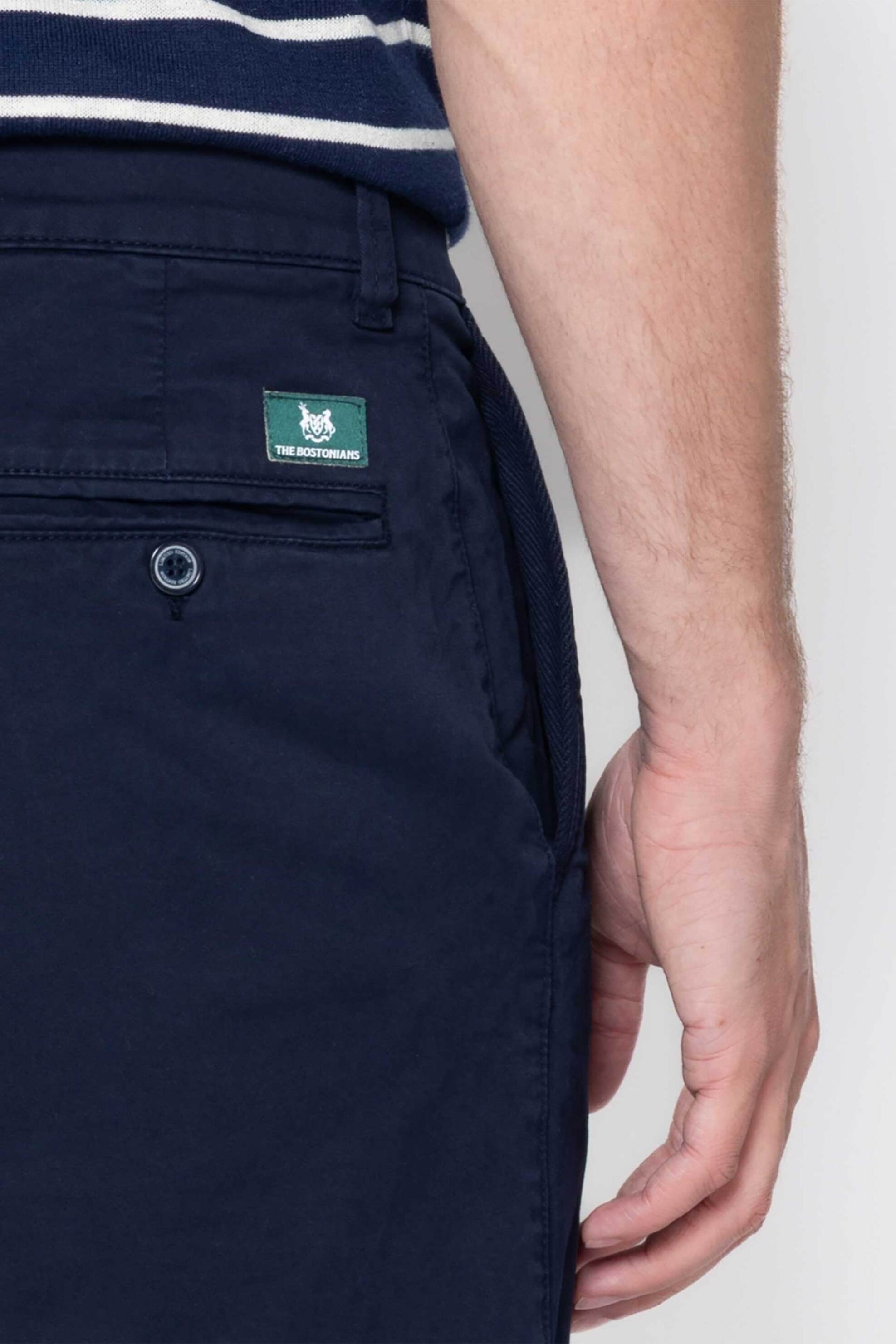 The Bostonians Ανδρική Βερμούδα Chino Regular Fit - En0342026 Μπλε Marine