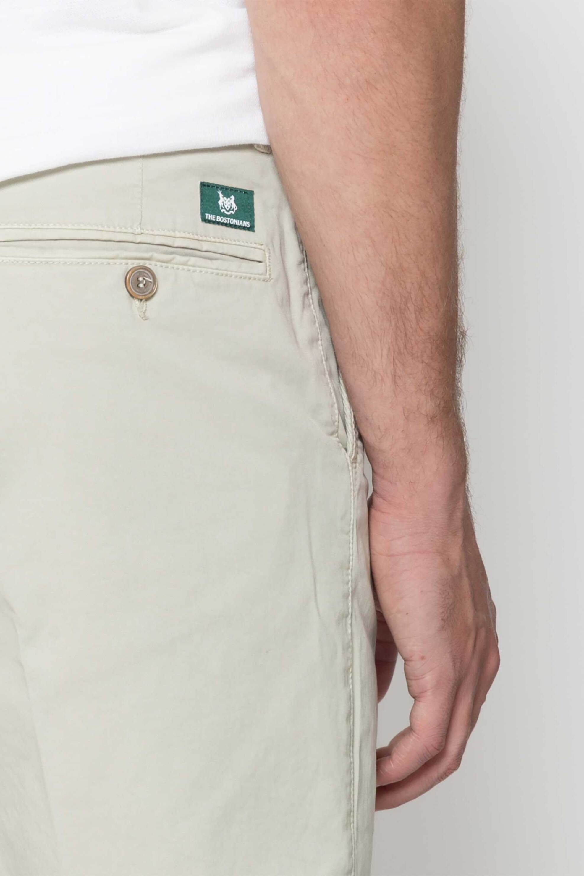 The Bostonians Ανδρική Βερμούδα Chino Regular Fit - En0342026 Κρέμ